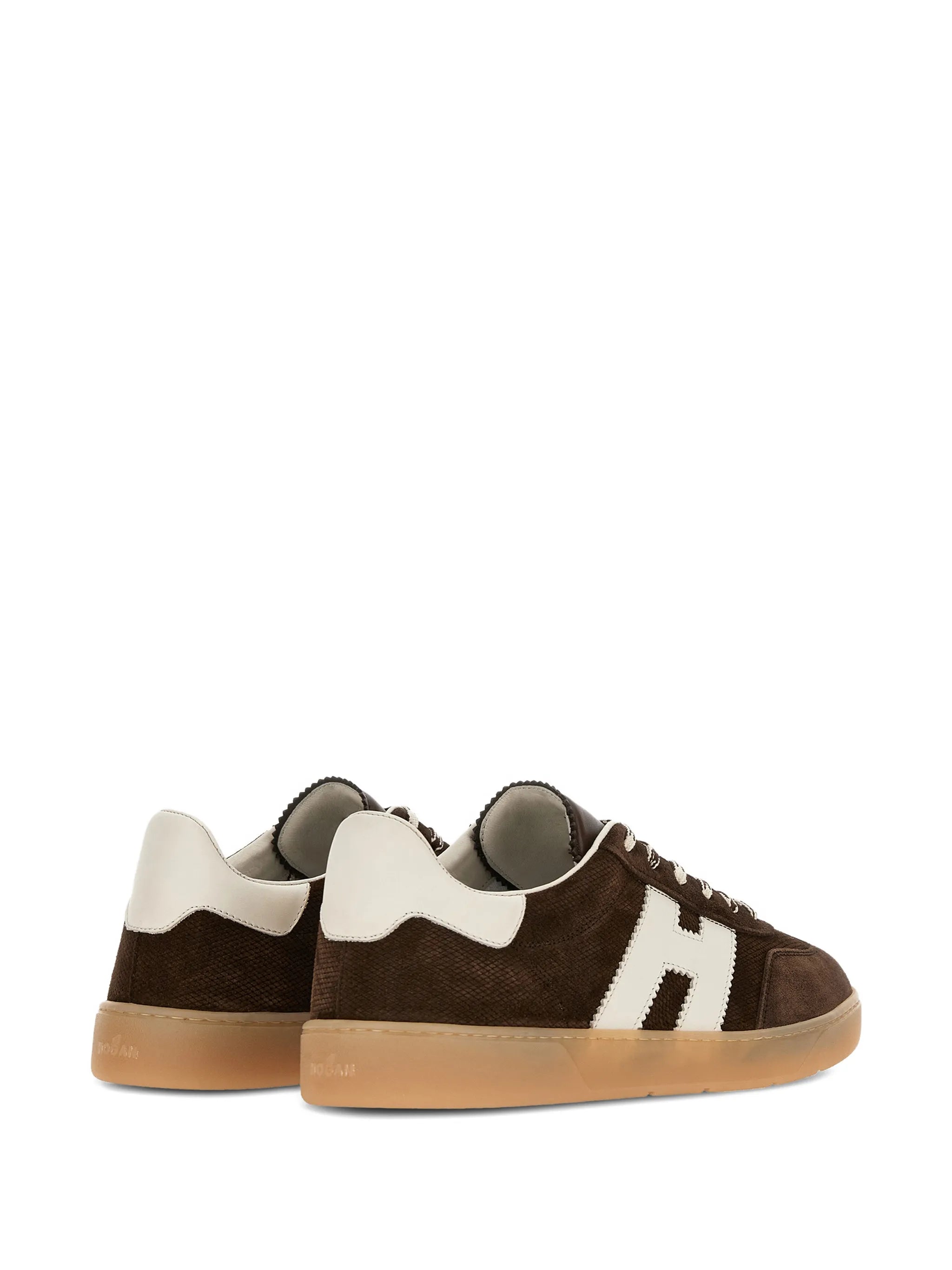 Cool textured logo-appliqué sneakers
