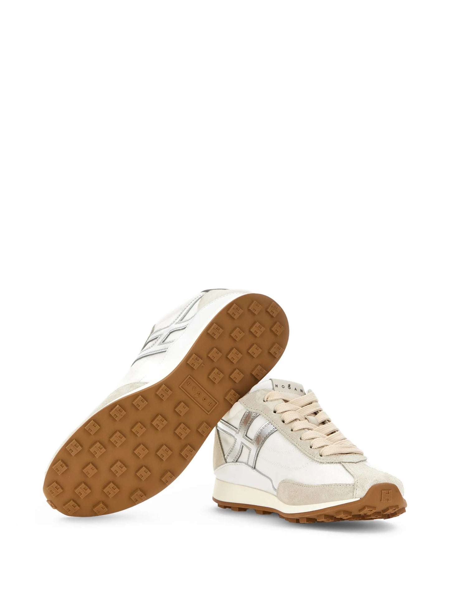 H699 metallic-logo sneakers