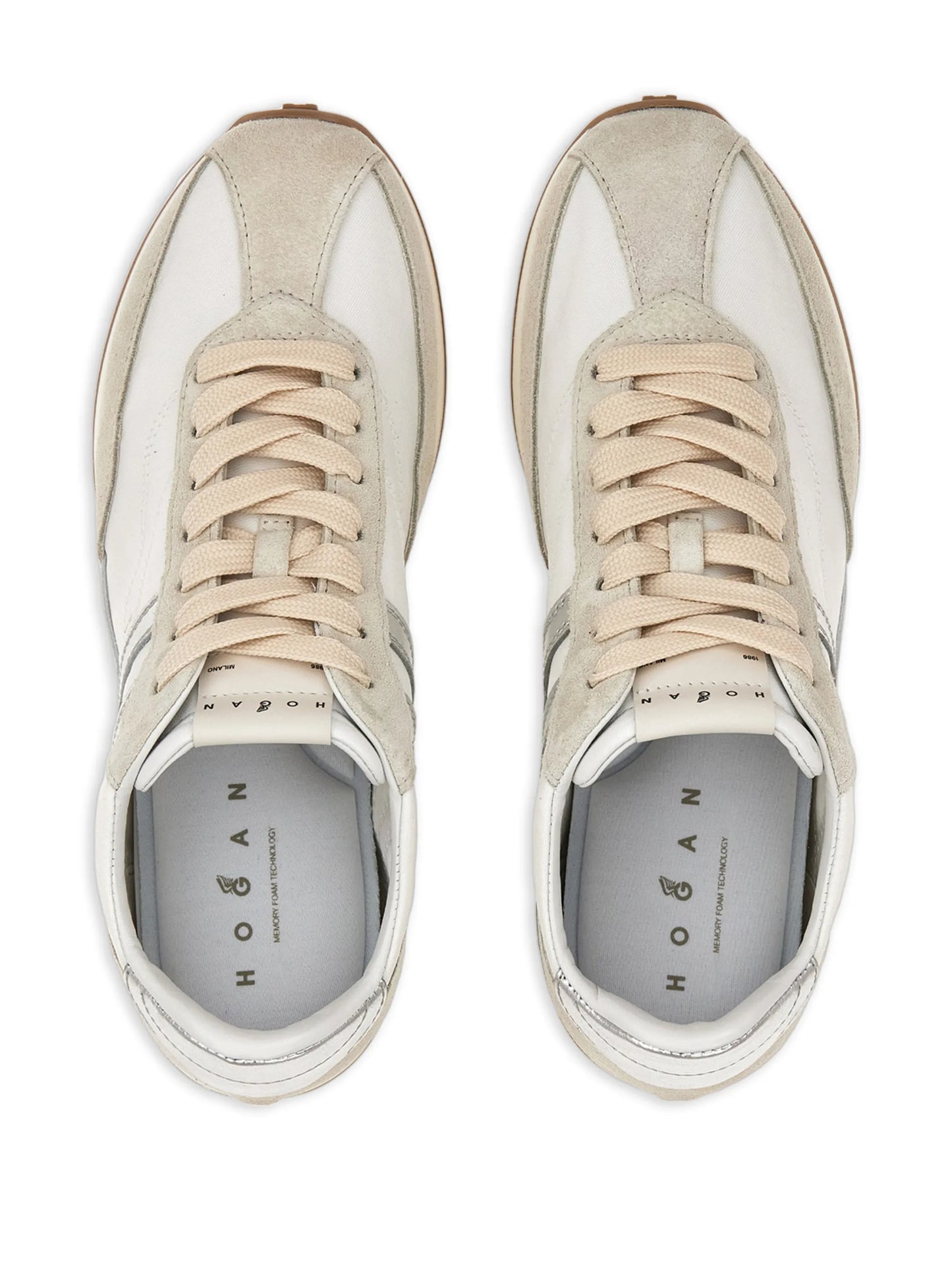 H699 metallic-logo sneakers