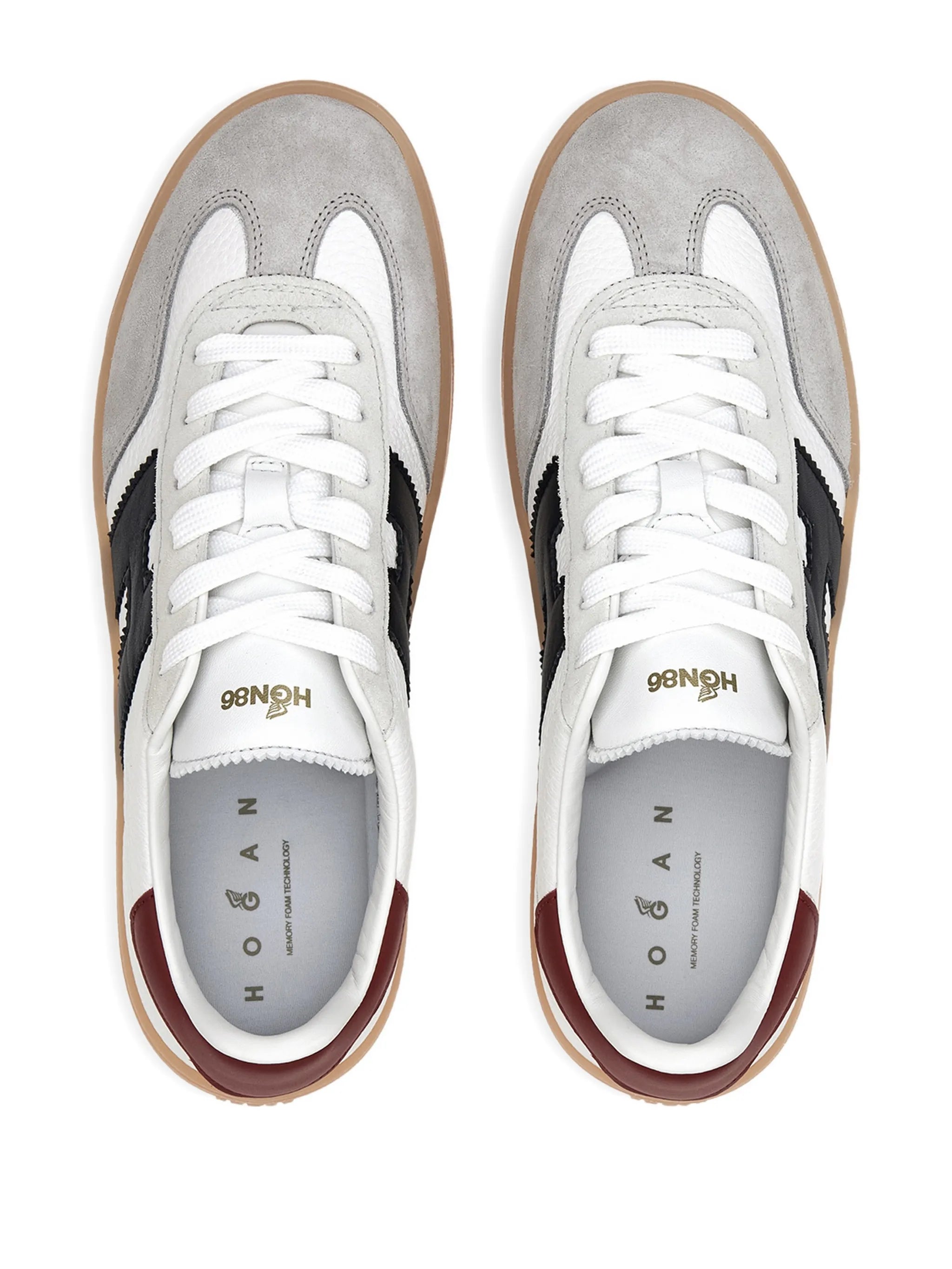 Cool logo-appliqué leather sneakers
