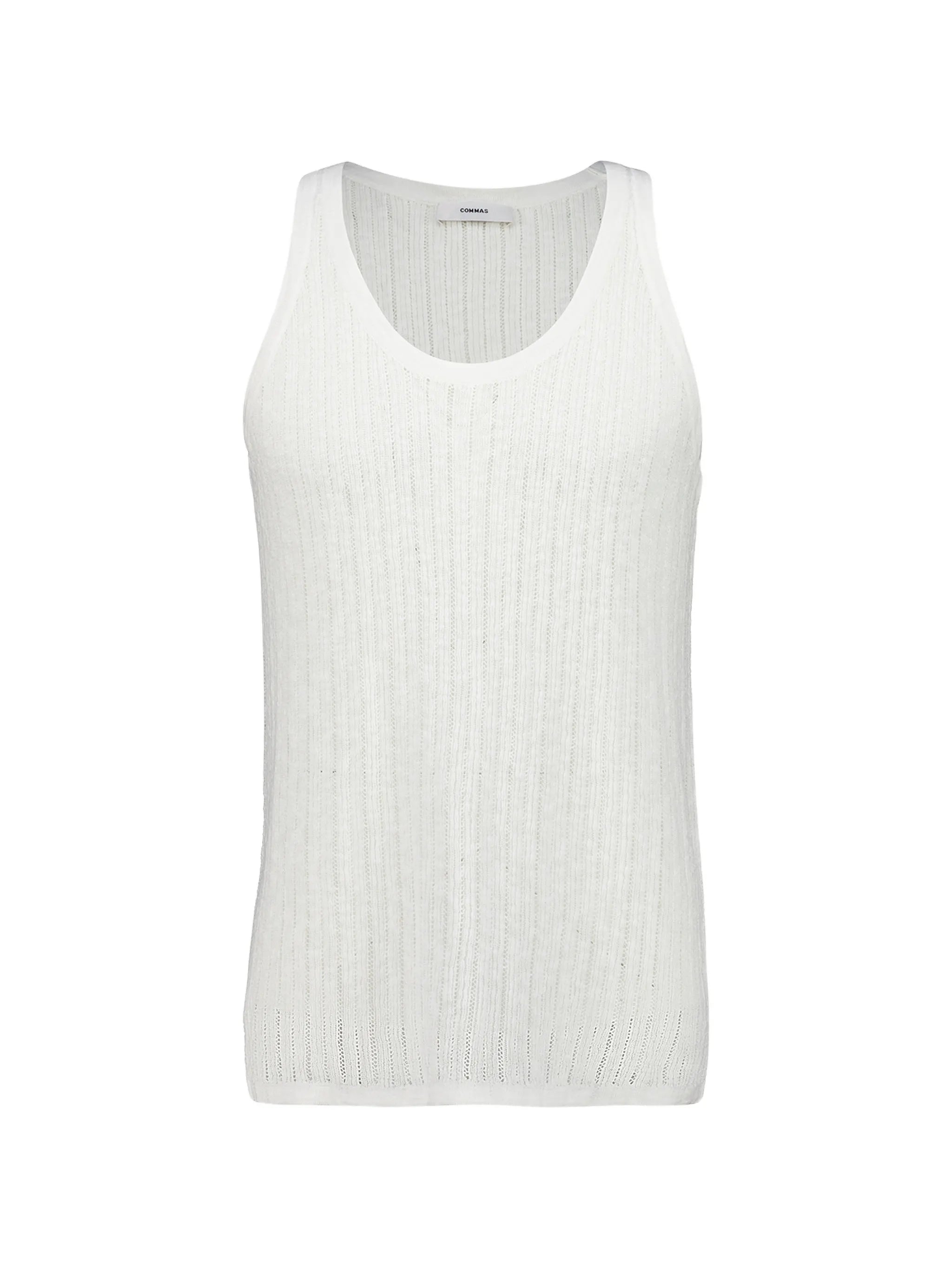 pointelle-knit tank top
