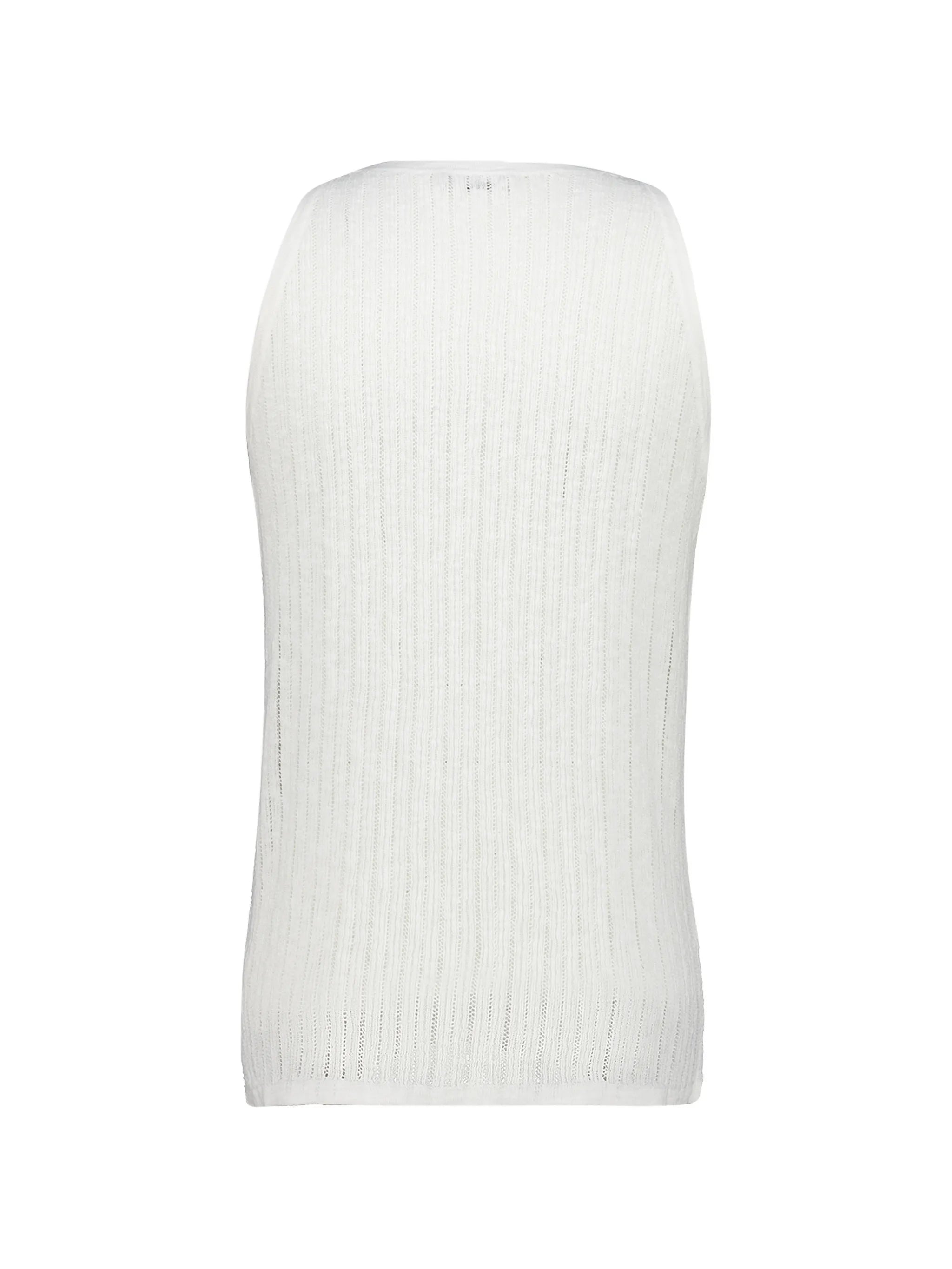pointelle-knit tank top