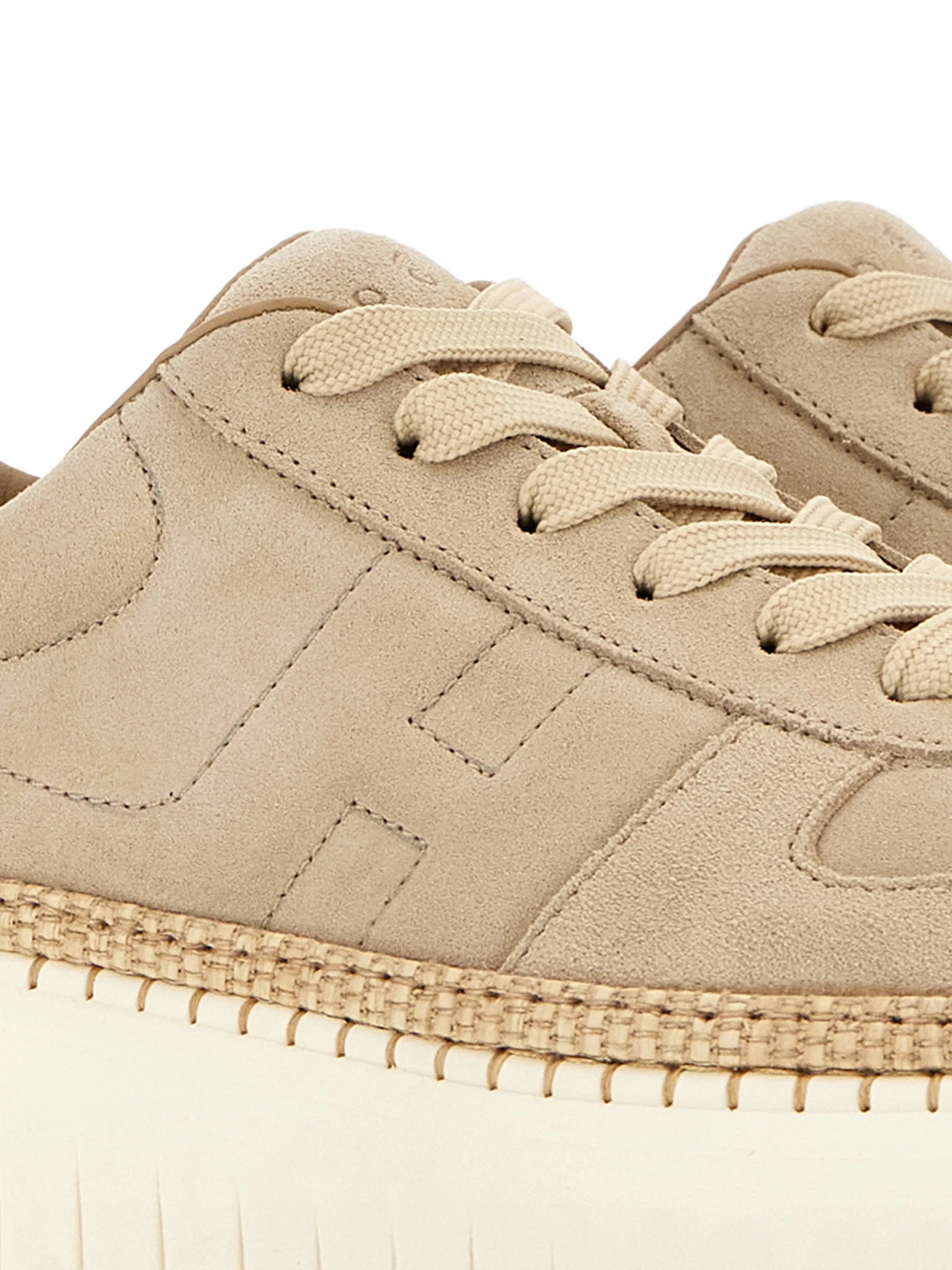 H-Stripes suede platform sneakers