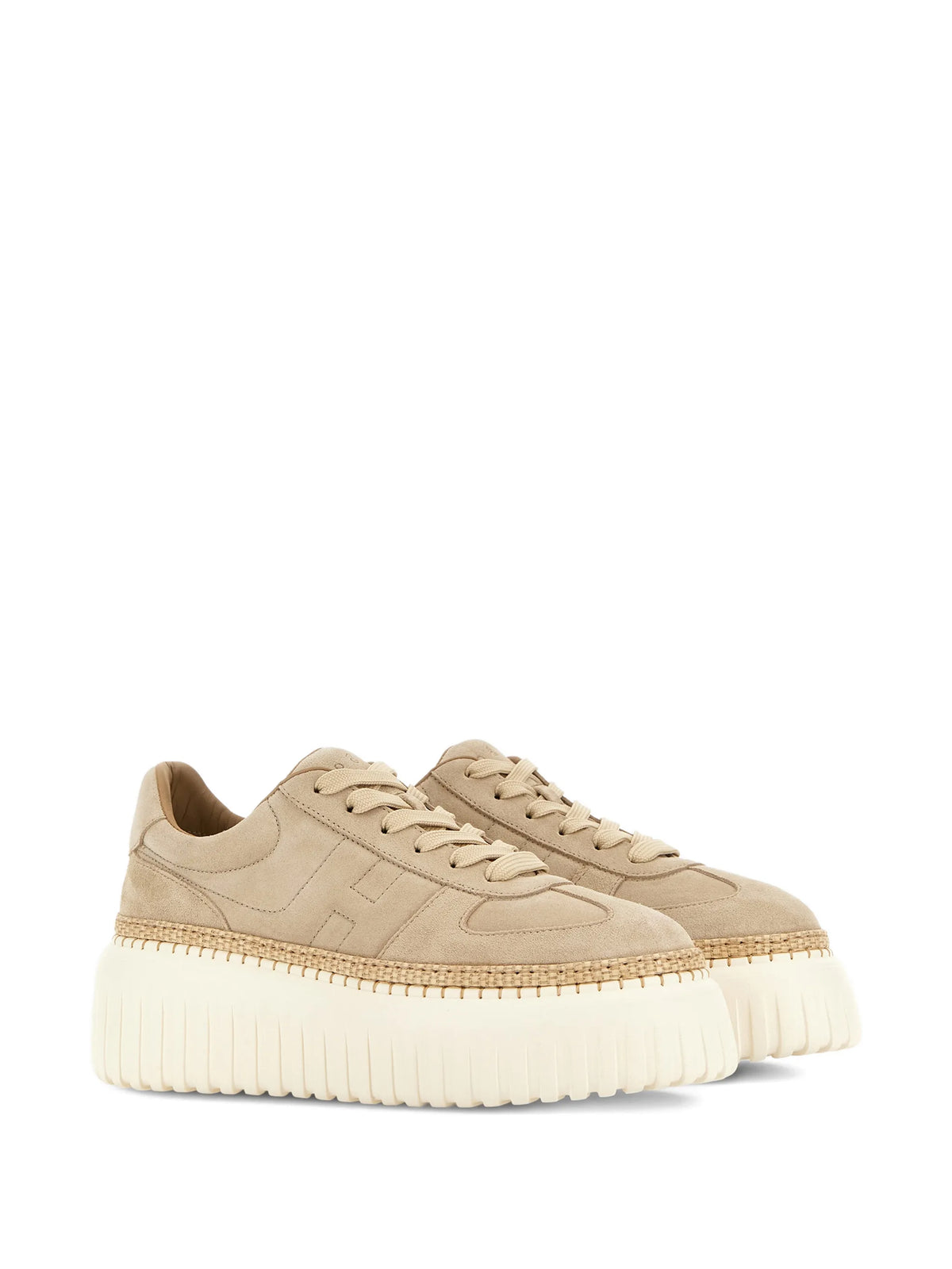 H-Stripes suede platform sneakers