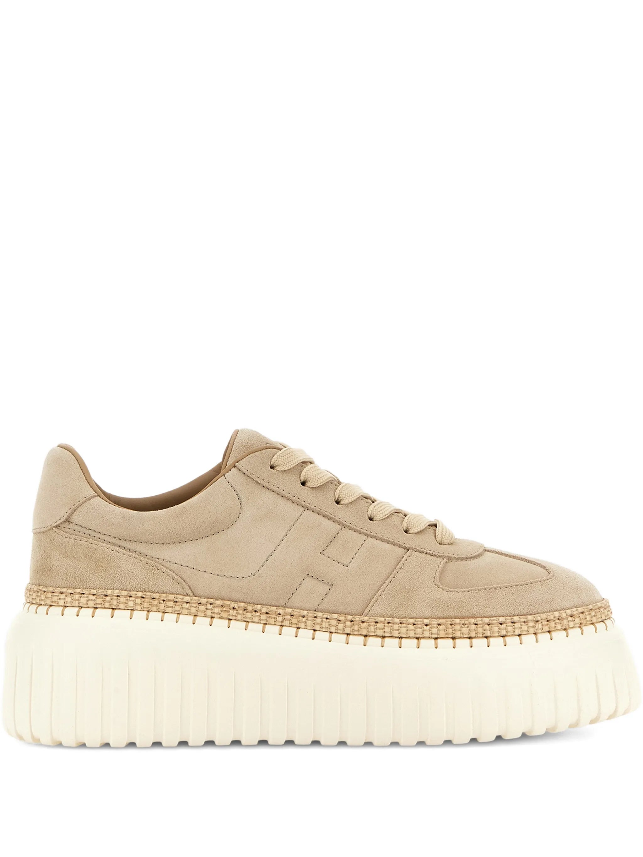 H-Stripes suede platform sneakers