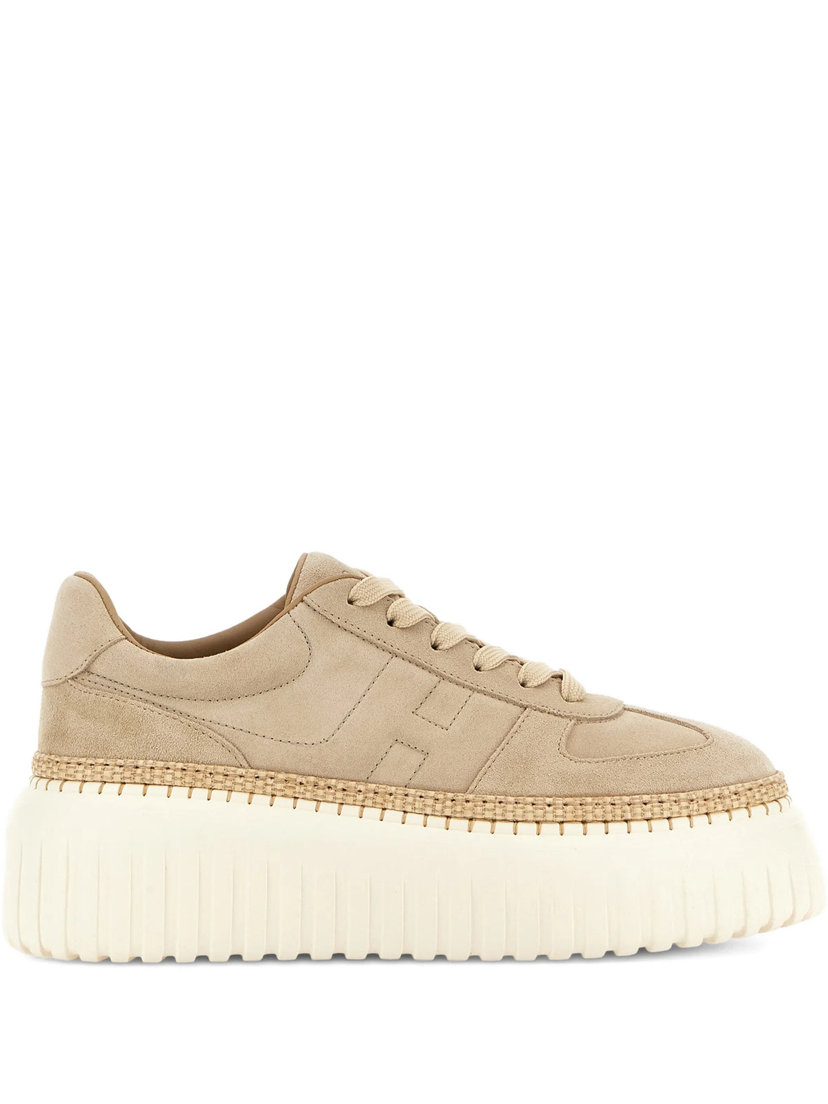 H-Stripes suede platform sneakers