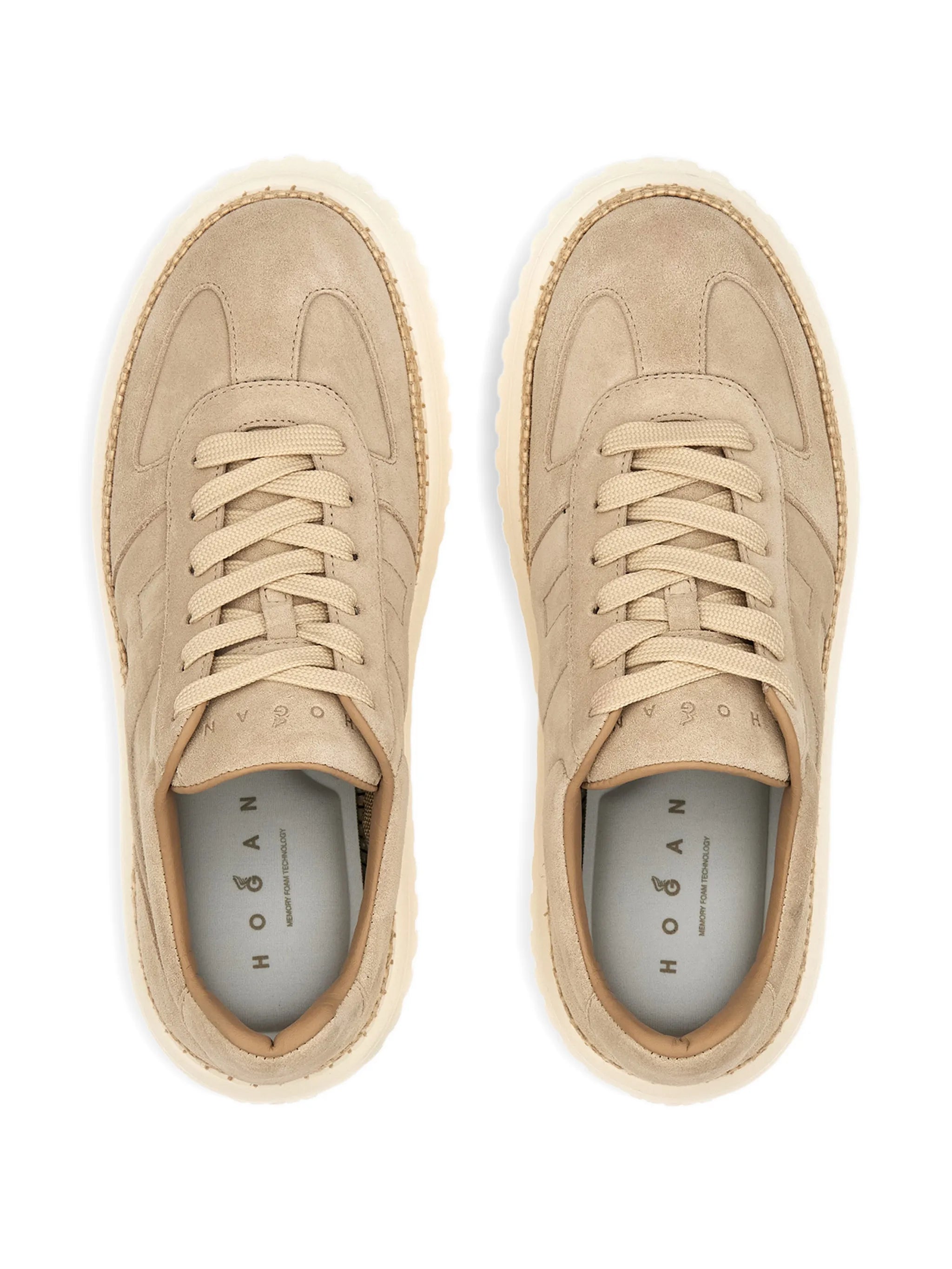 H-Stripes suede platform sneakers