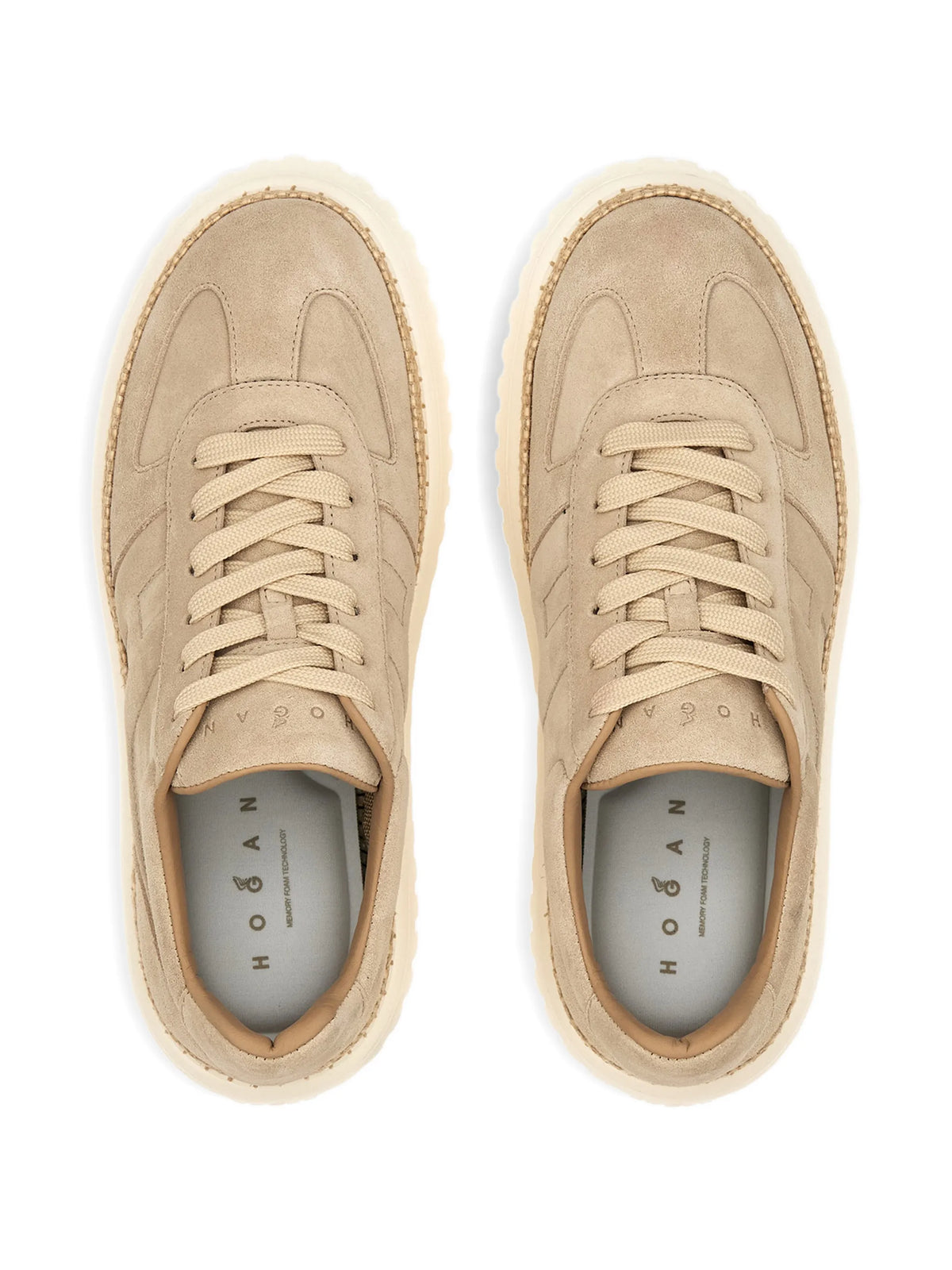 H-Stripes suede platform sneakers