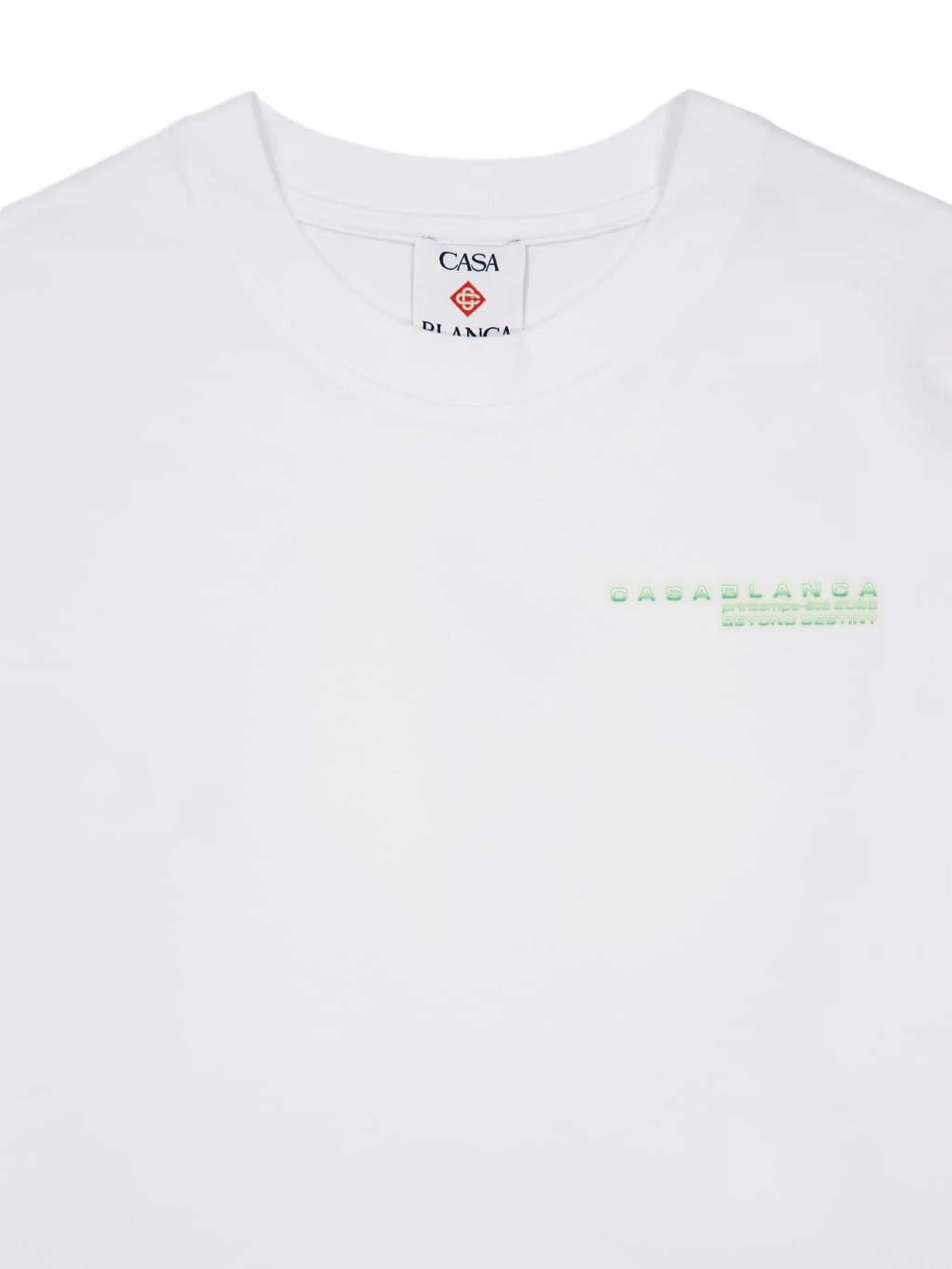 orchid-print long-sleeved T-shirt