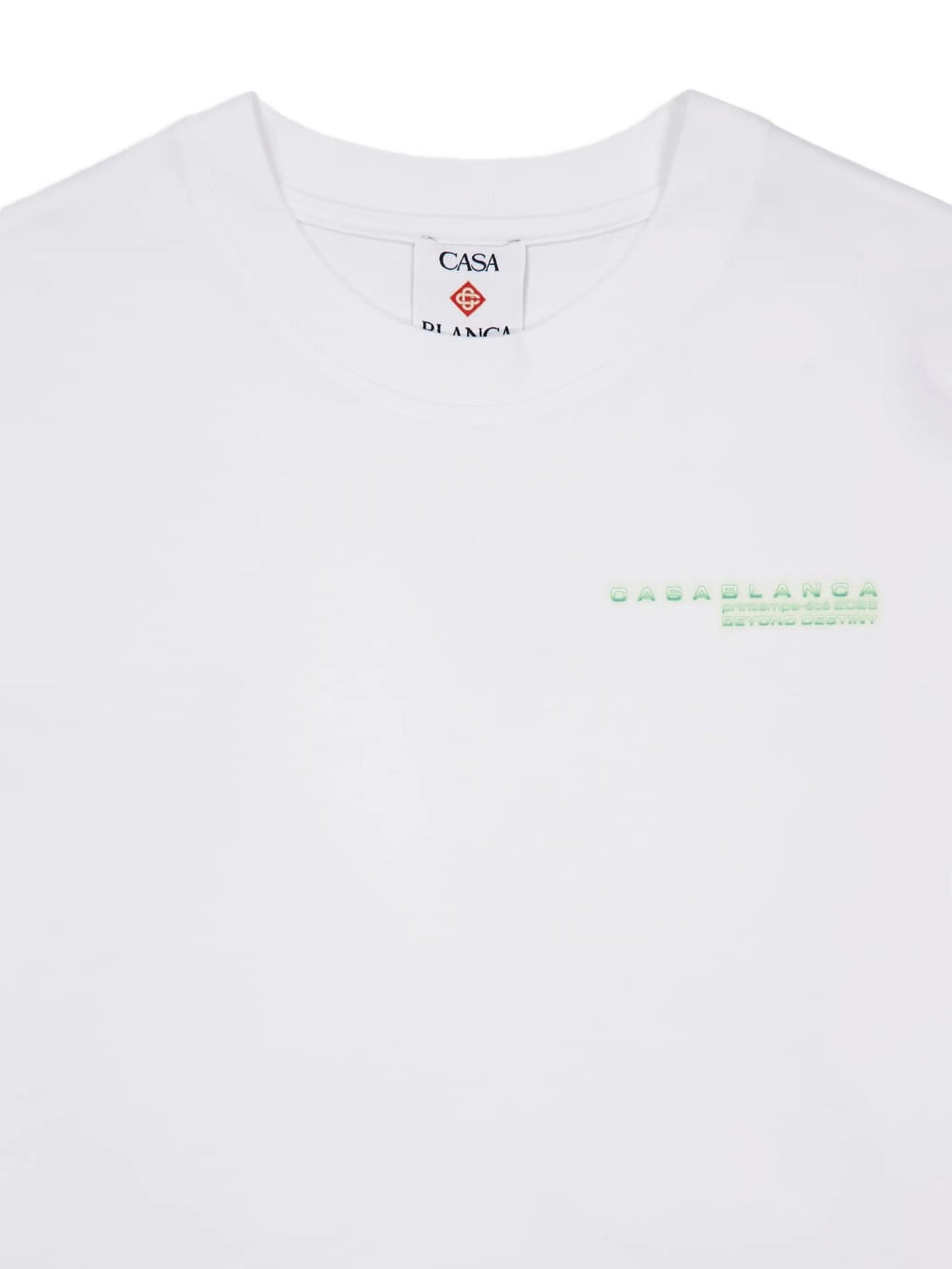 orchid-print long-sleeved T-shirt