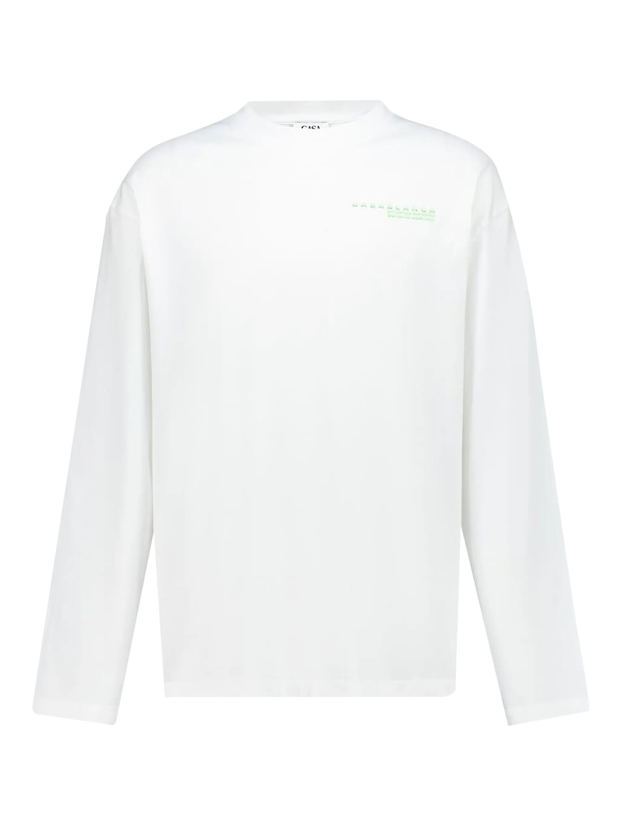 orchid-print long-sleeved T-shirt