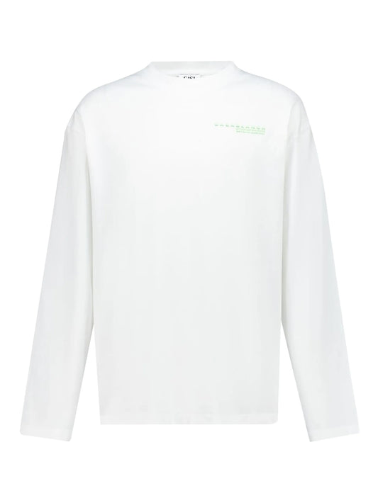 orchid-print long-sleeved T-shirt