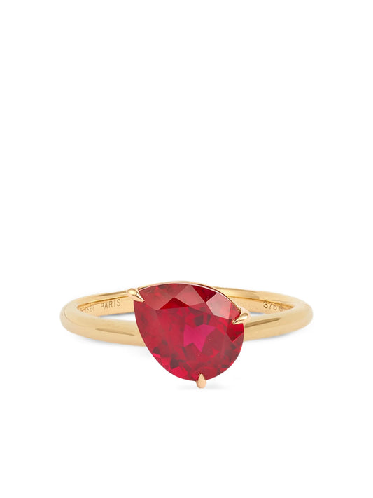 9CT yellow gold Iris ruby ring
