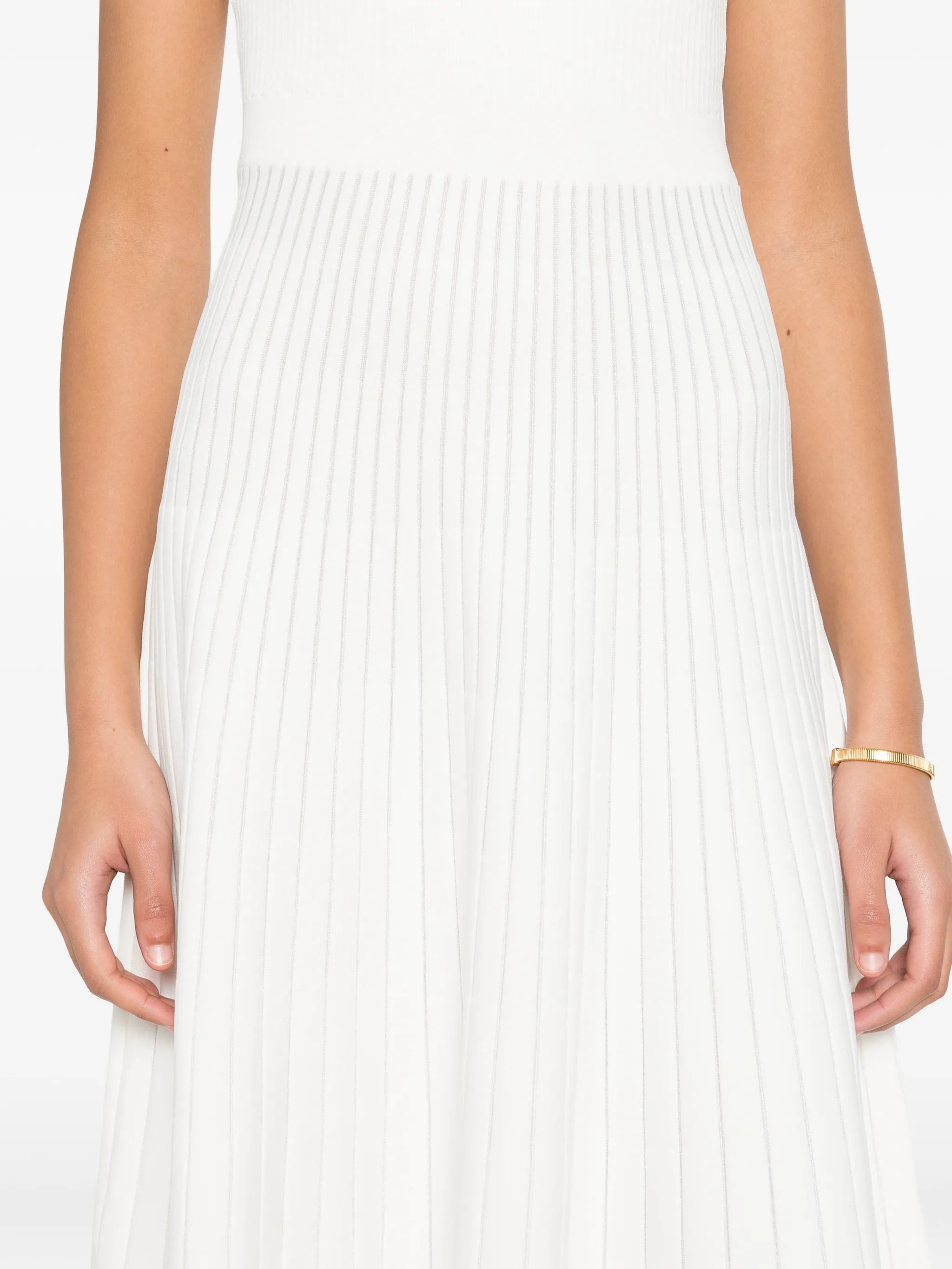 pleated A-line dress