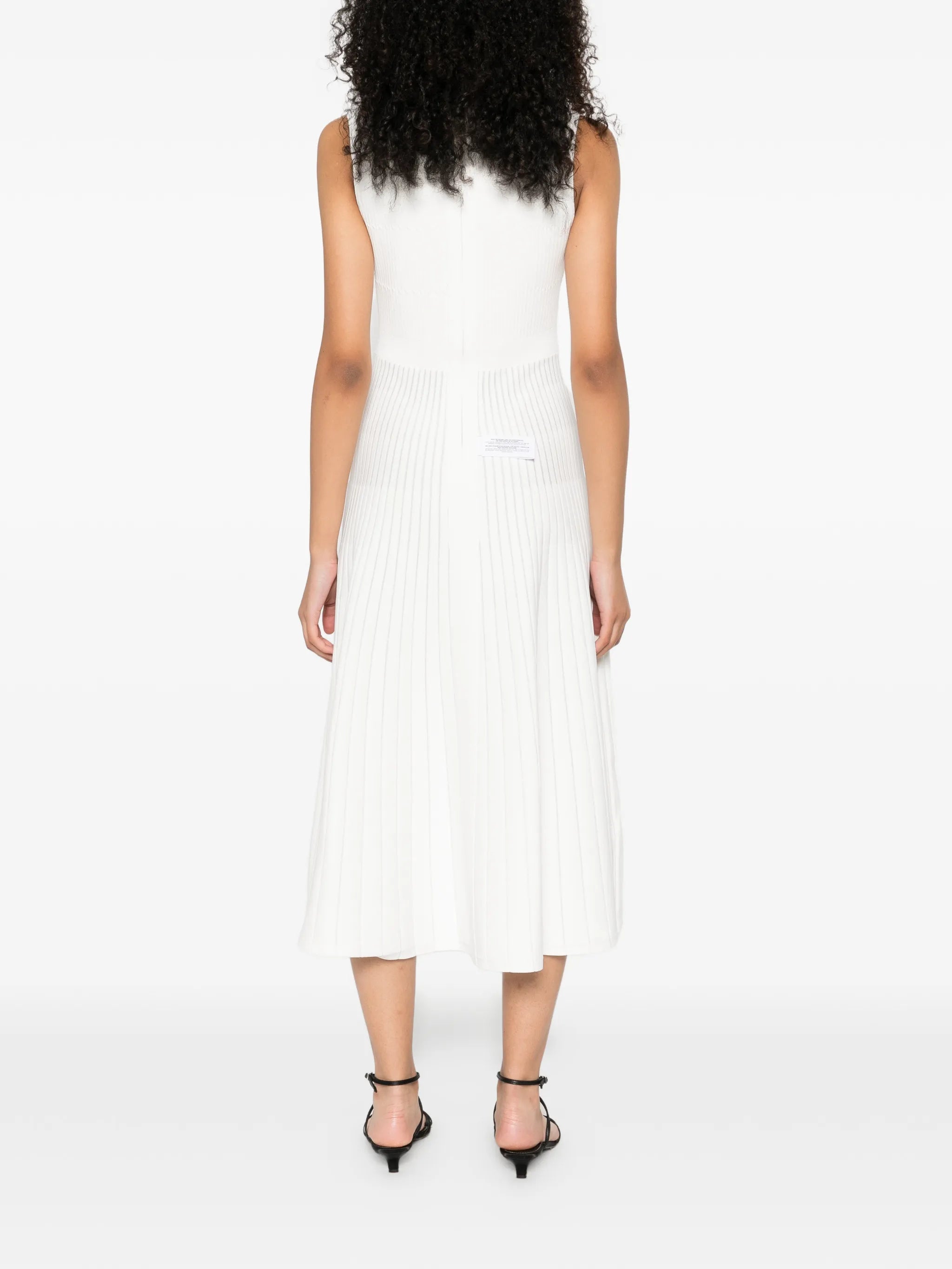 pleated A-line dress