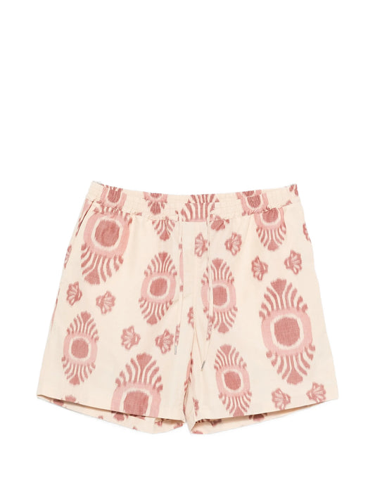 Volta patterned drawstring shorts