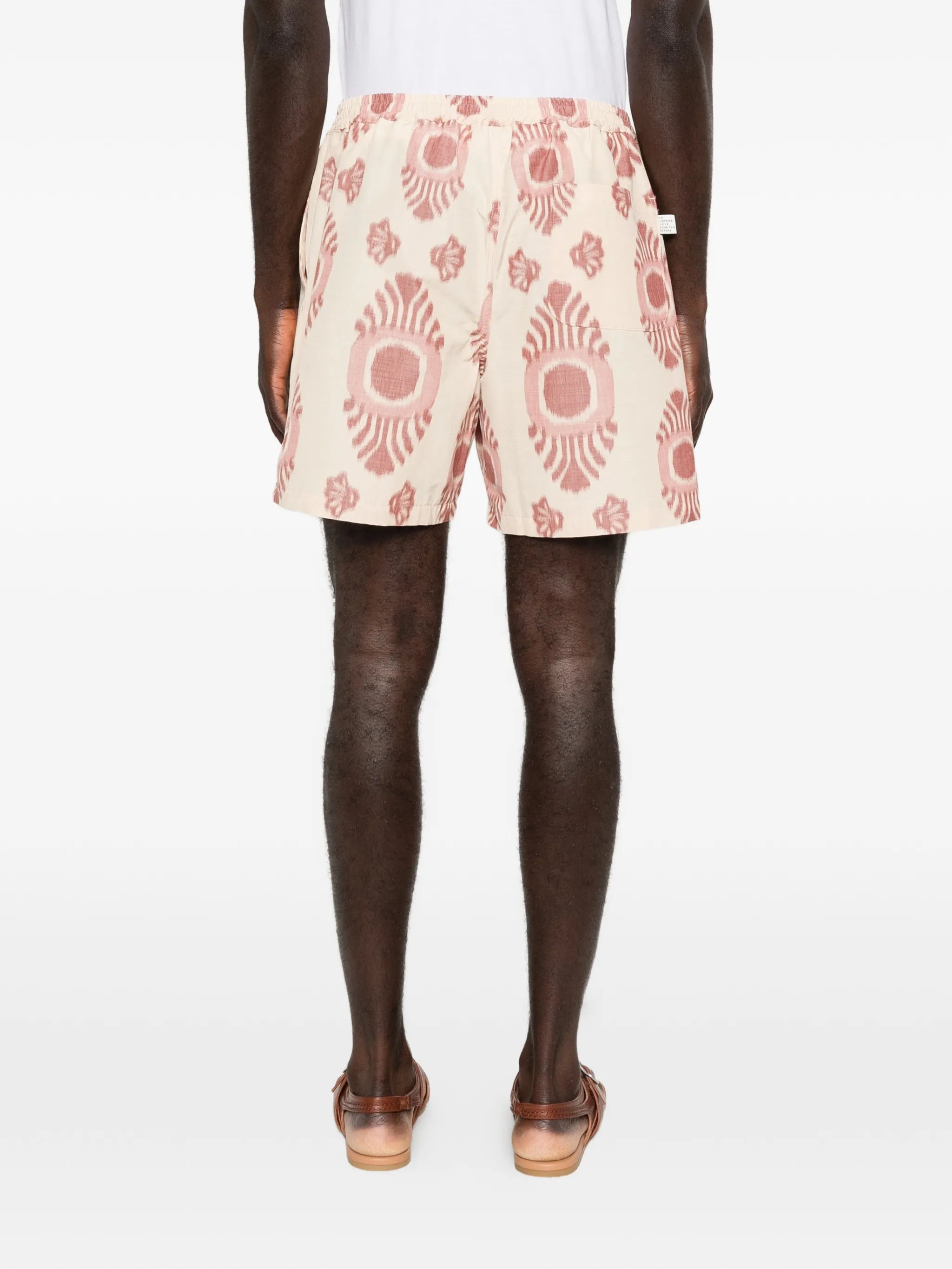 Volta patterned drawstring shorts