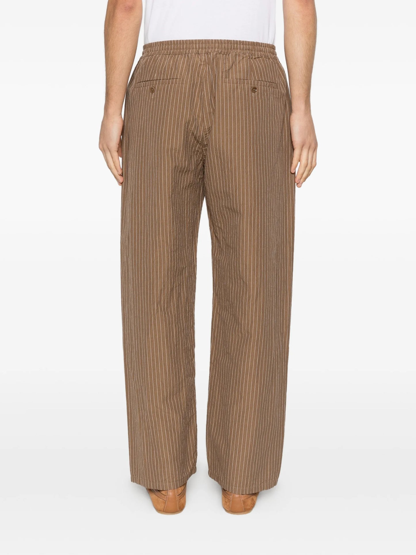 Samurai stripe drawstring trousers