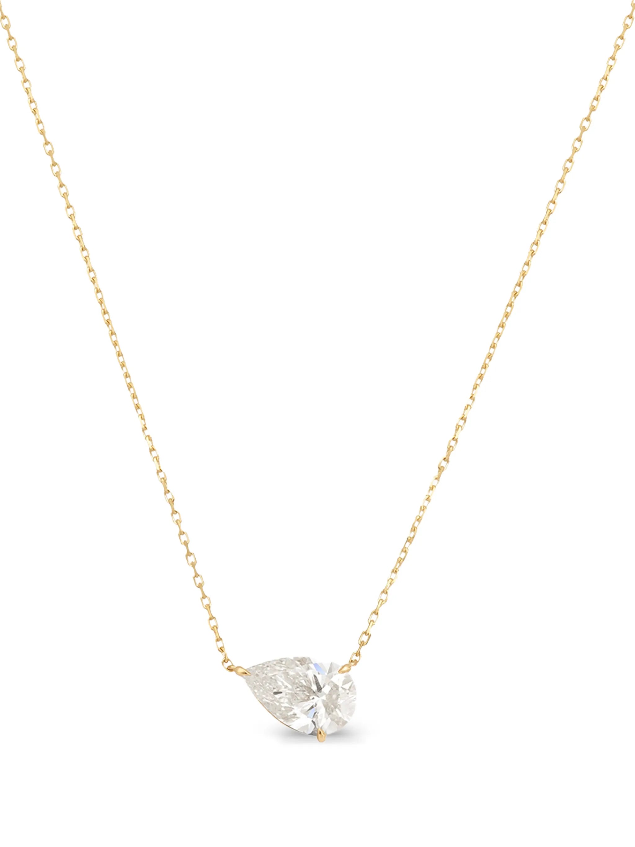 9K yellow gold Iris diamond necklace