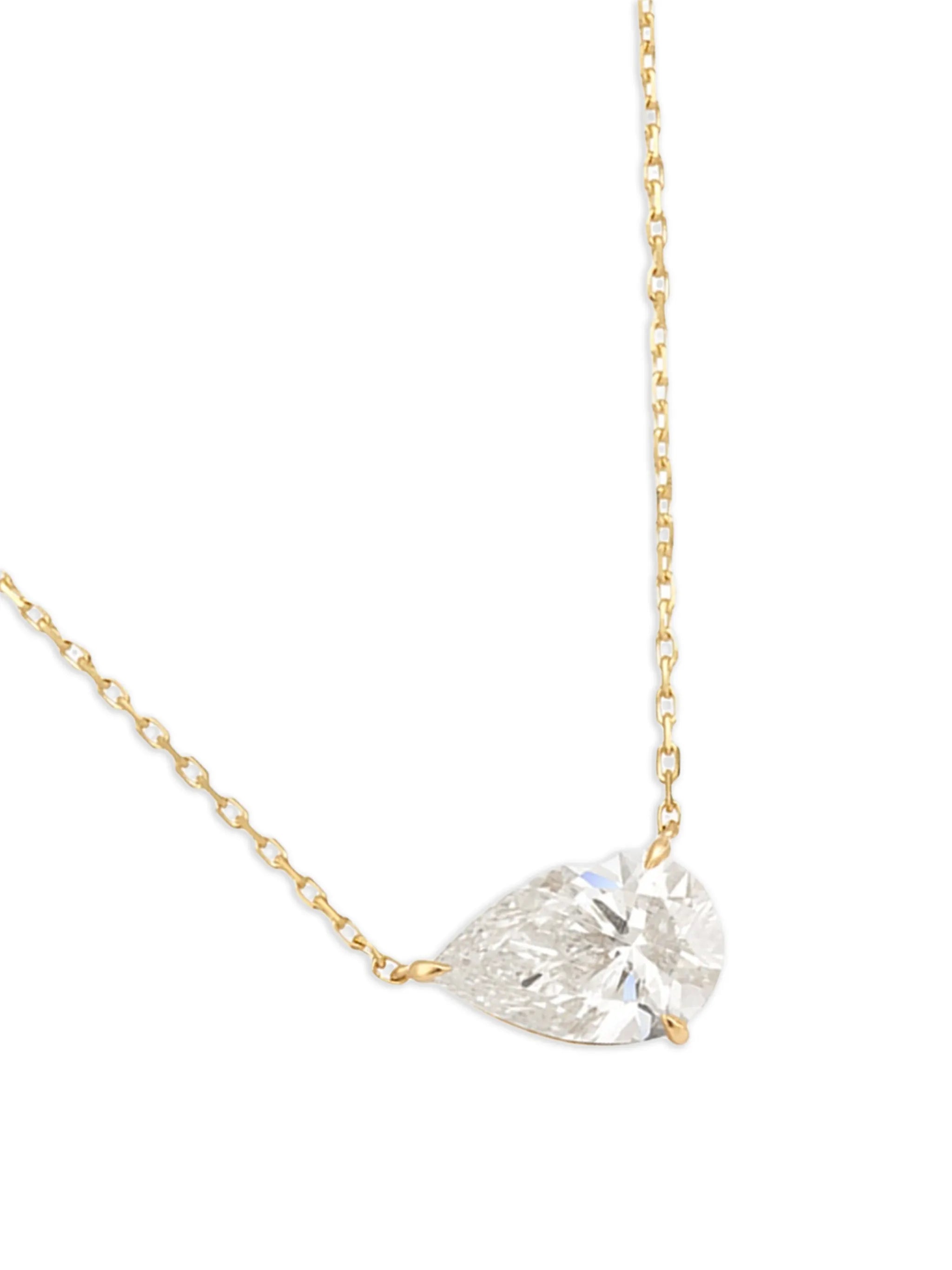 9CT yellow gold Iris diamond necklace