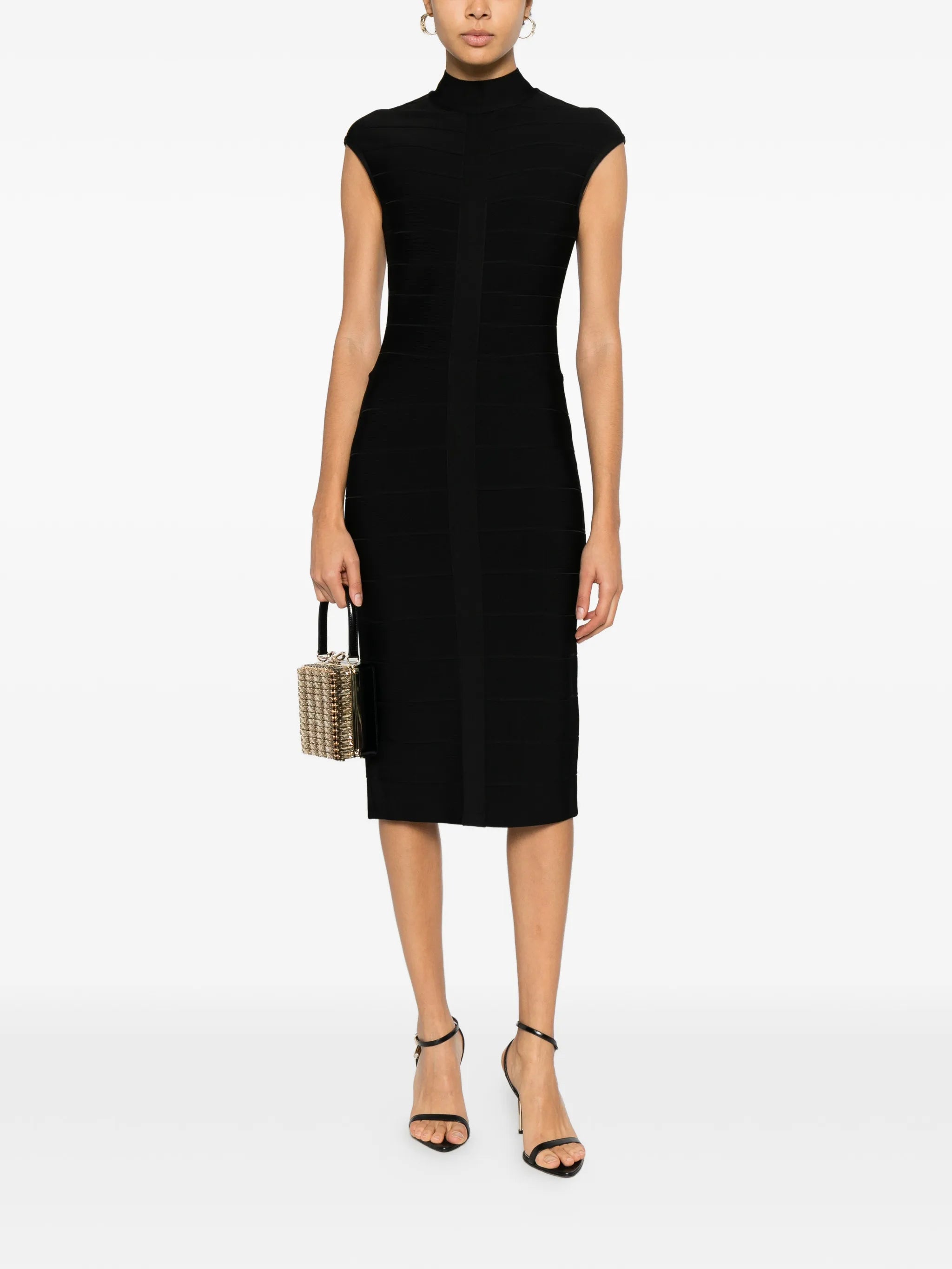 Davina high-neck midi dress