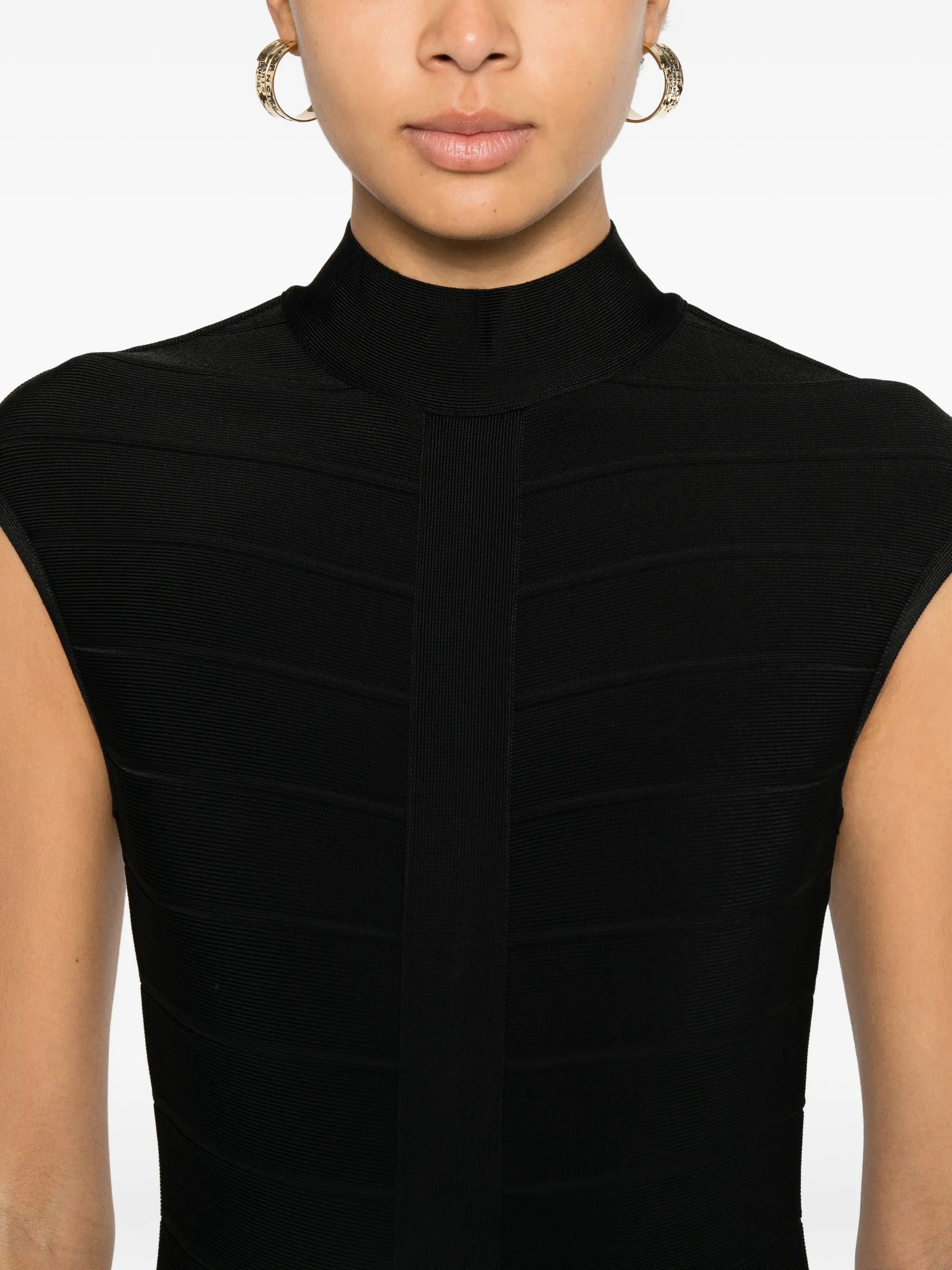 Davina high-neck midi dress