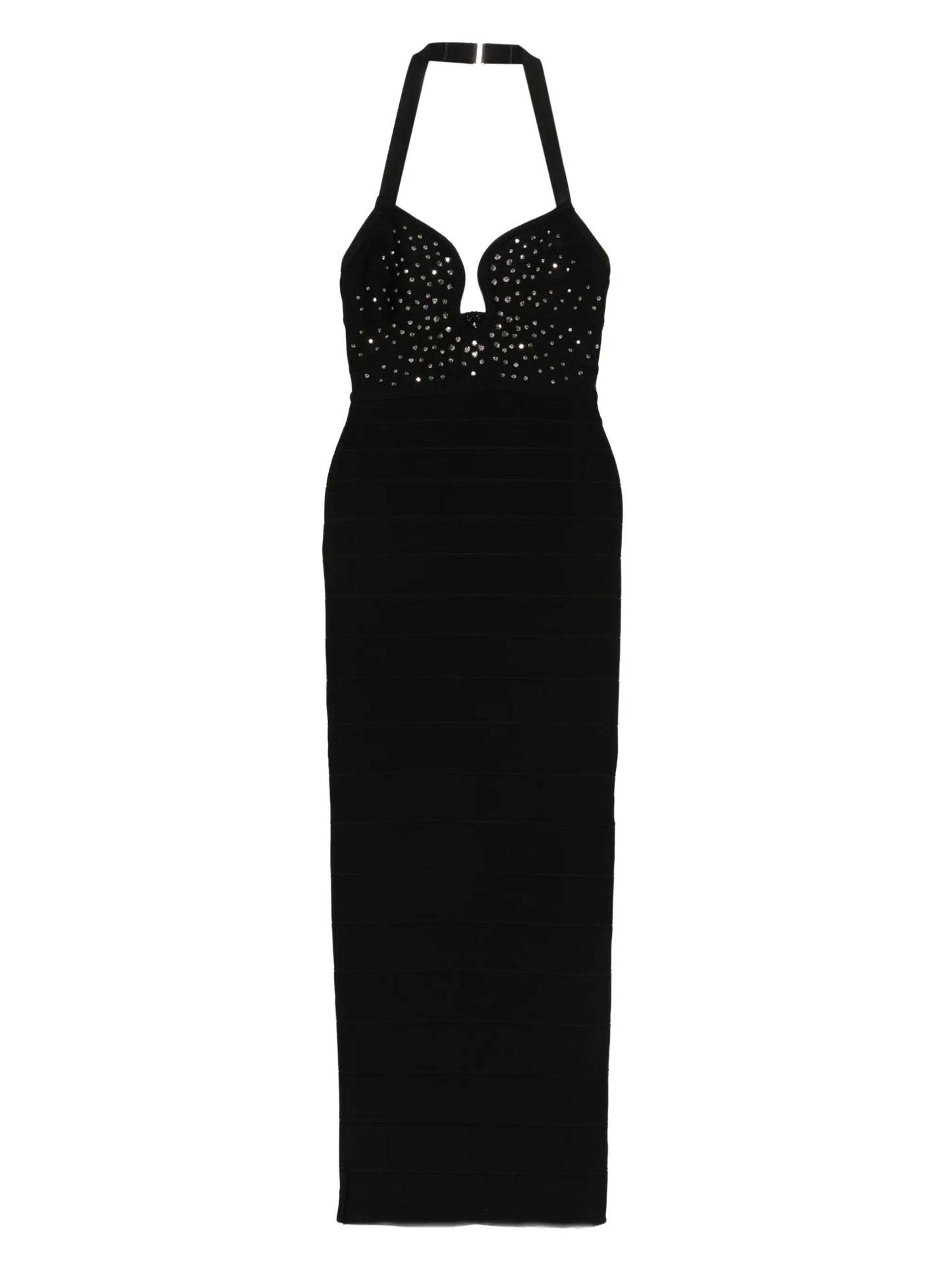 Reina Gown embellished halter-neck midi dress