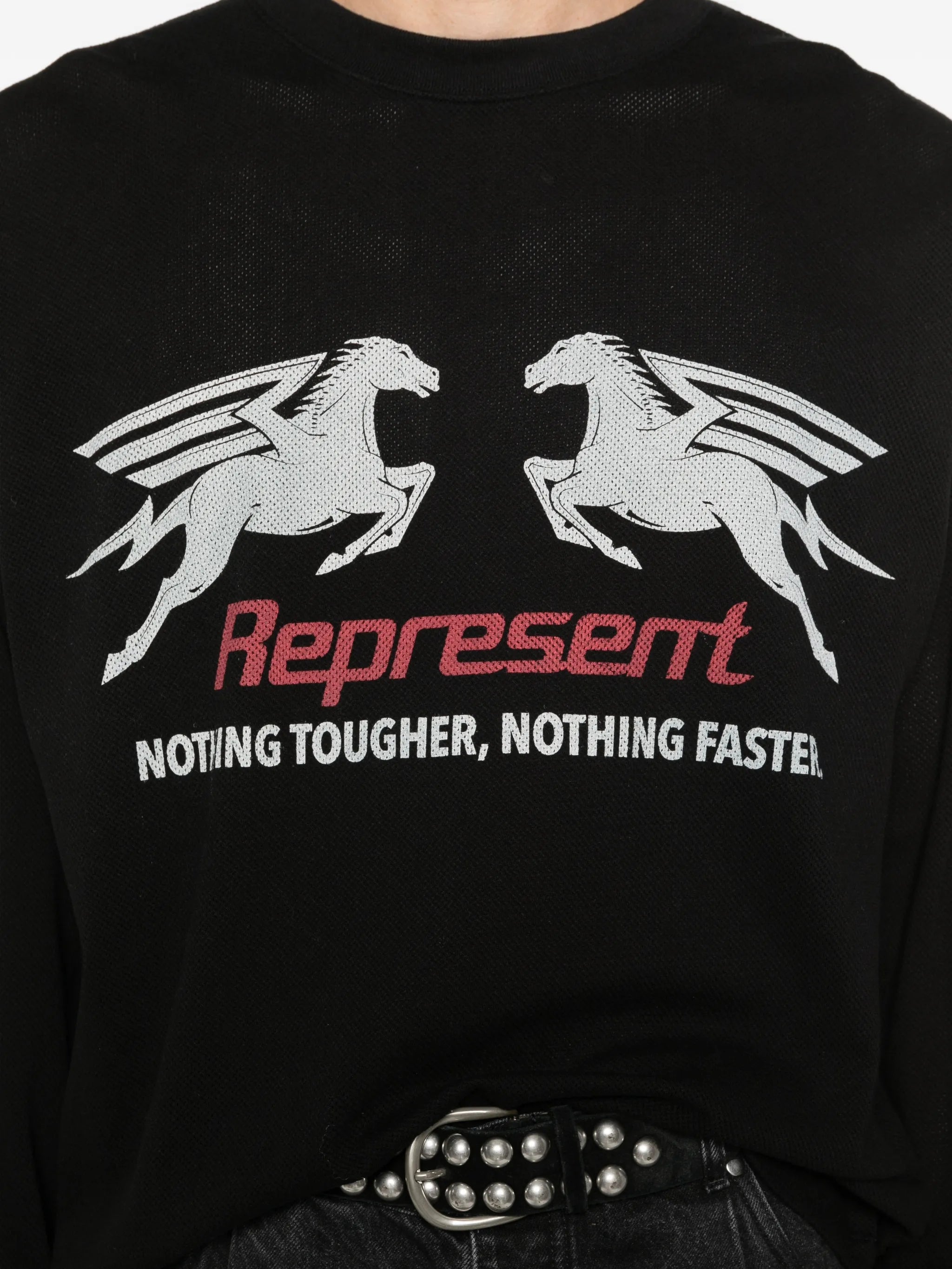 mesh pegasus long-sleeve T-shirt