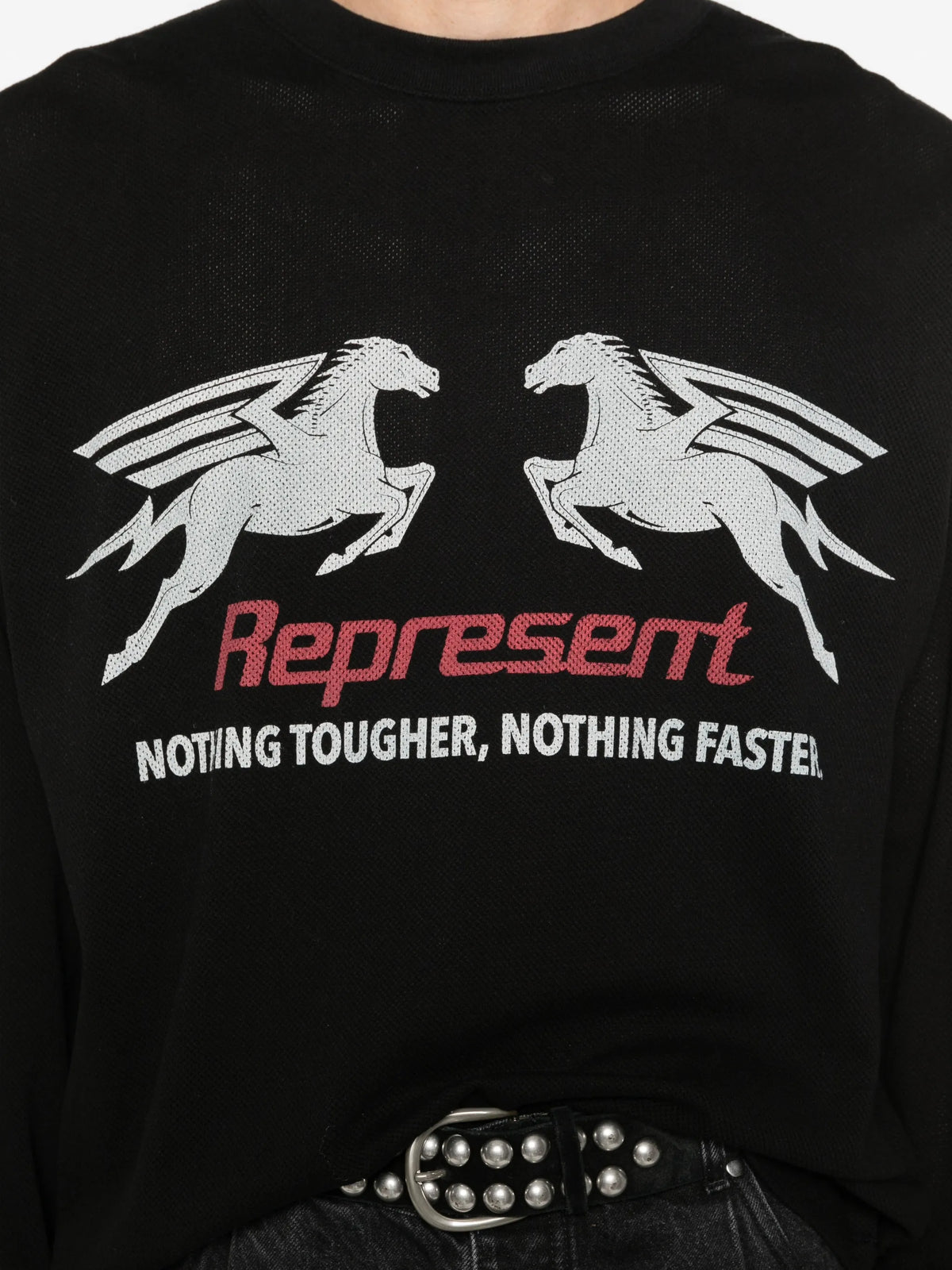 mesh pegasus long-sleeve T-shirt
