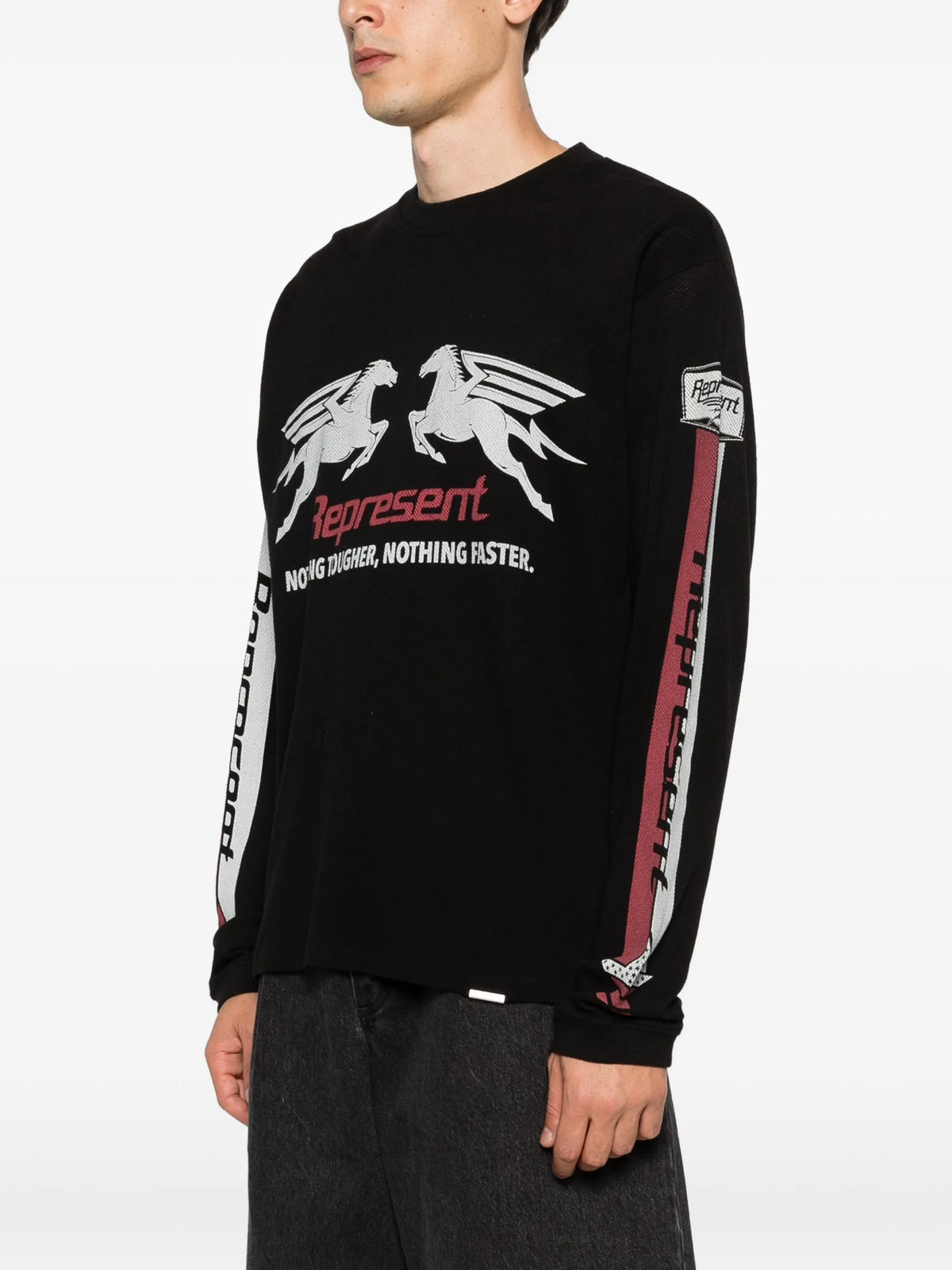 mesh pegasus long-sleeve T-shirt