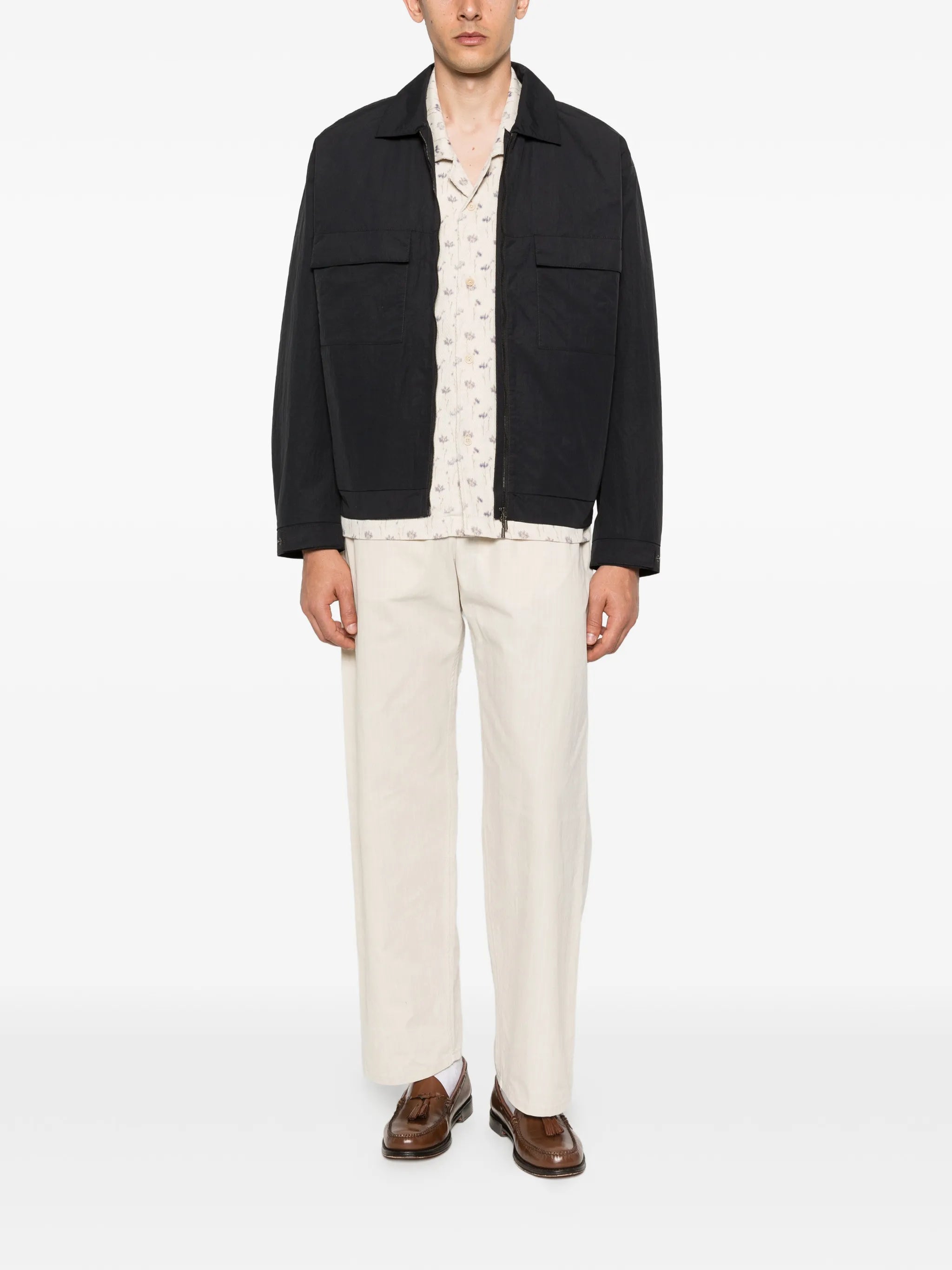 Embu patch pocket zip jacket