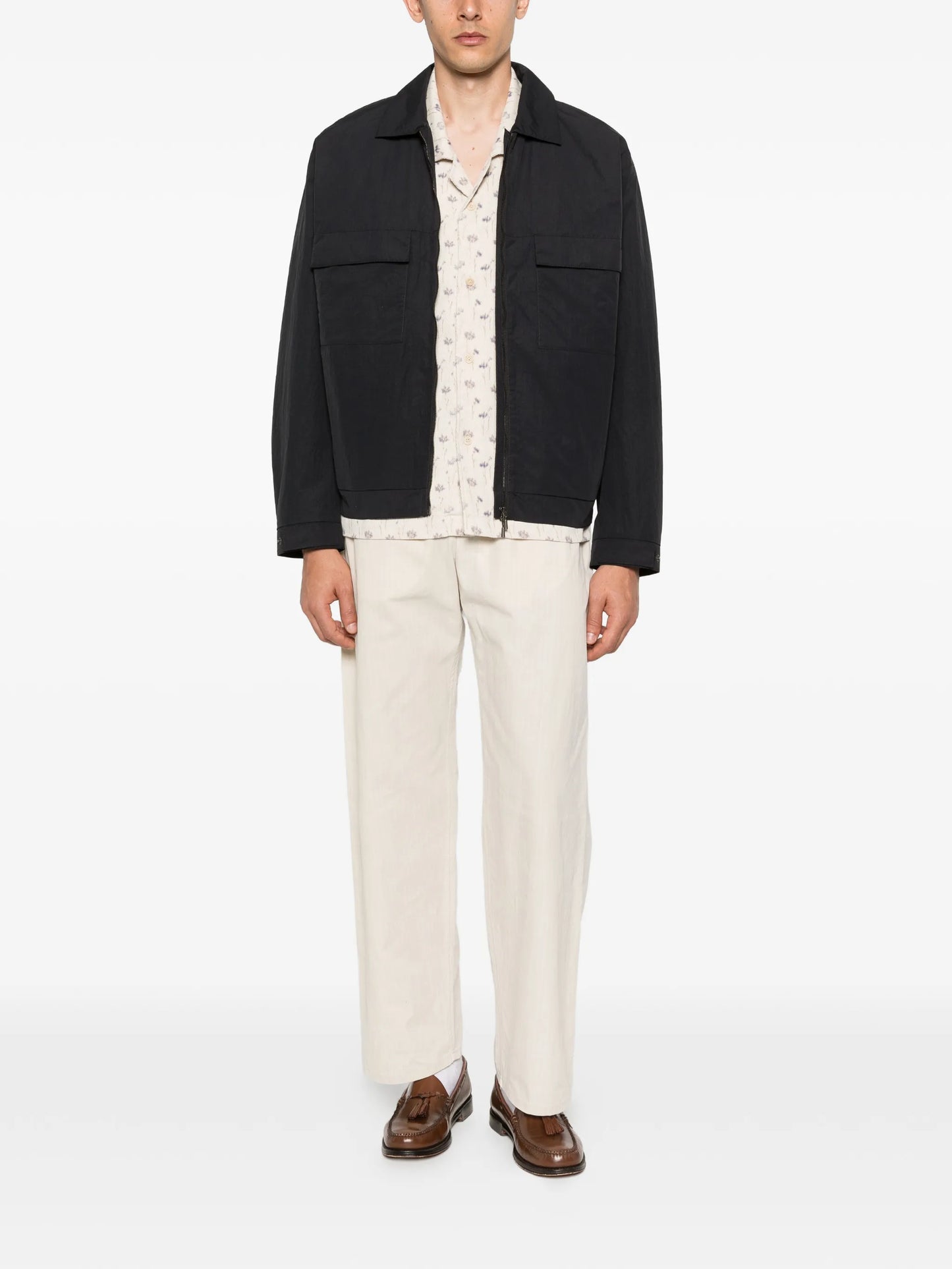 Embu patch pocket zip jacket