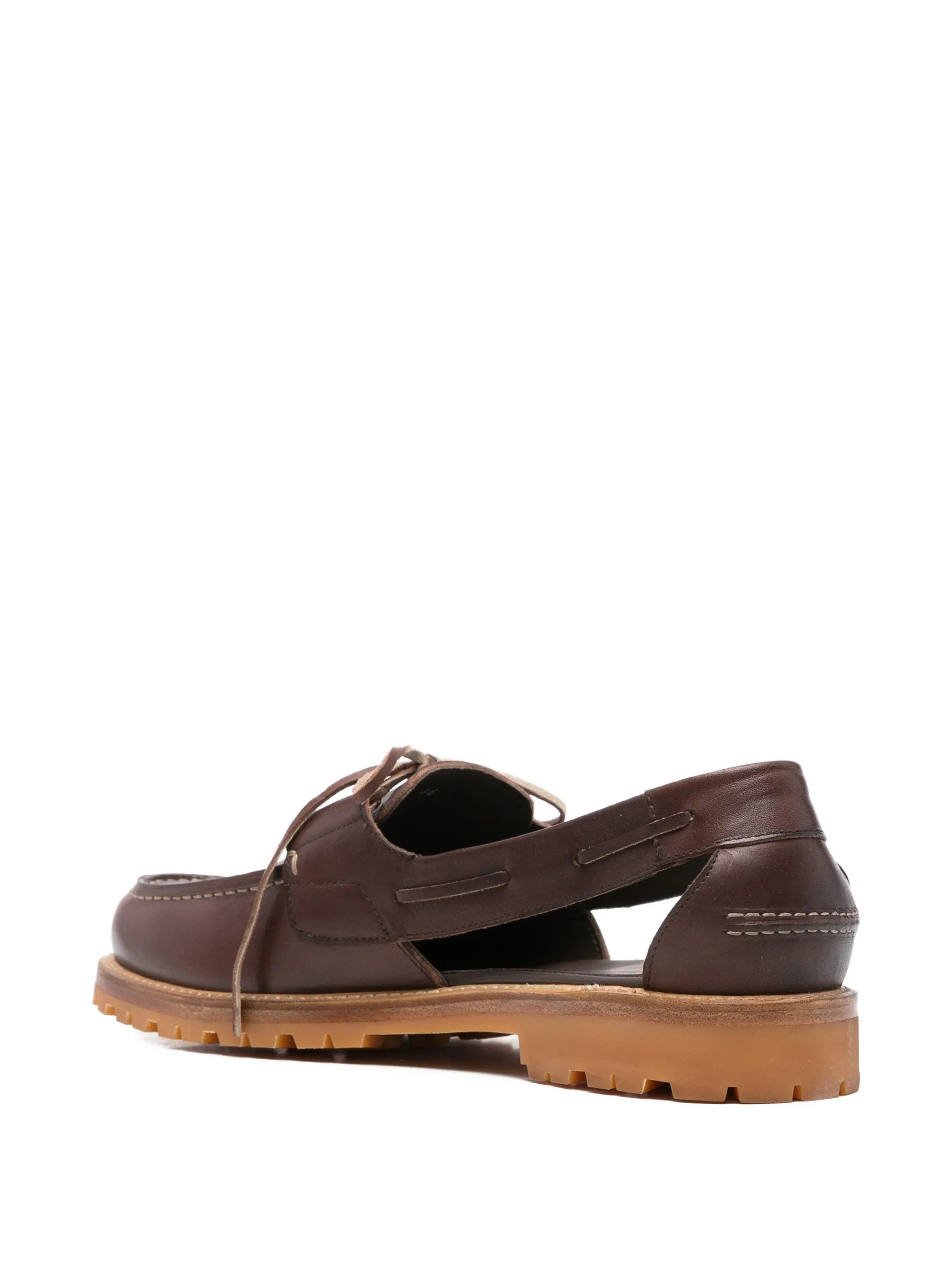 Barolo boat sandals maple brown