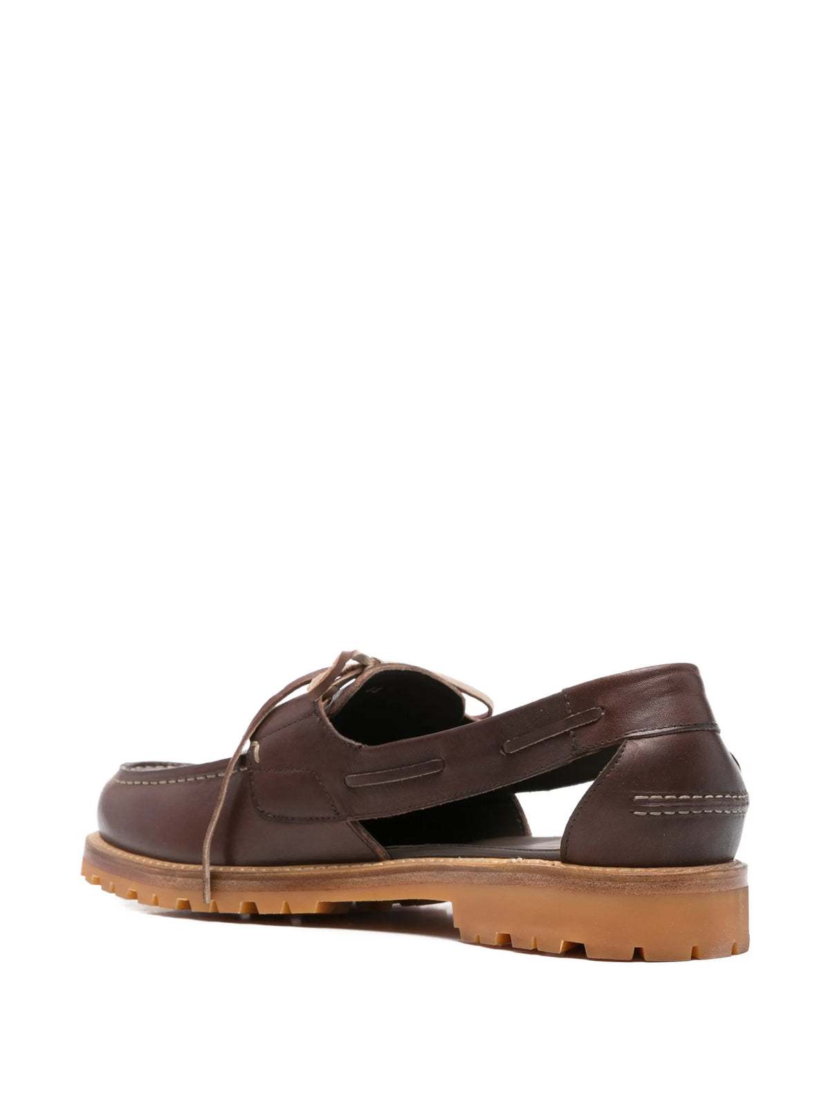 Barolo boat sandals maple brown
