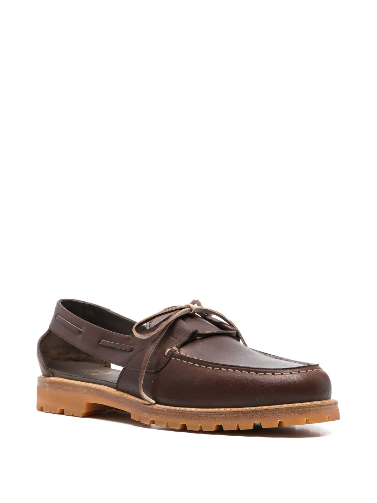 Barolo boat sandals maple brown