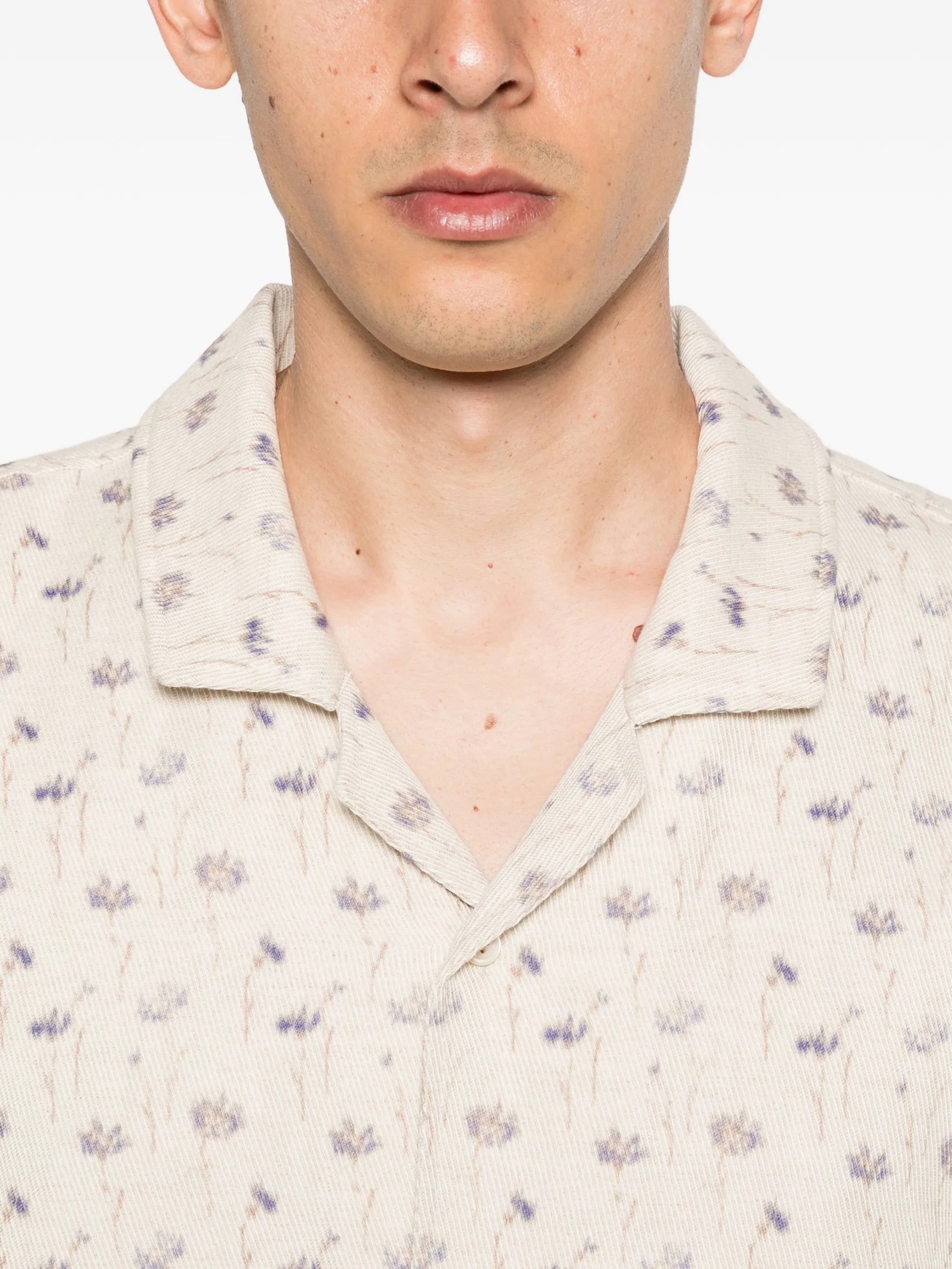 Salvi floral field short-sleeve shirt