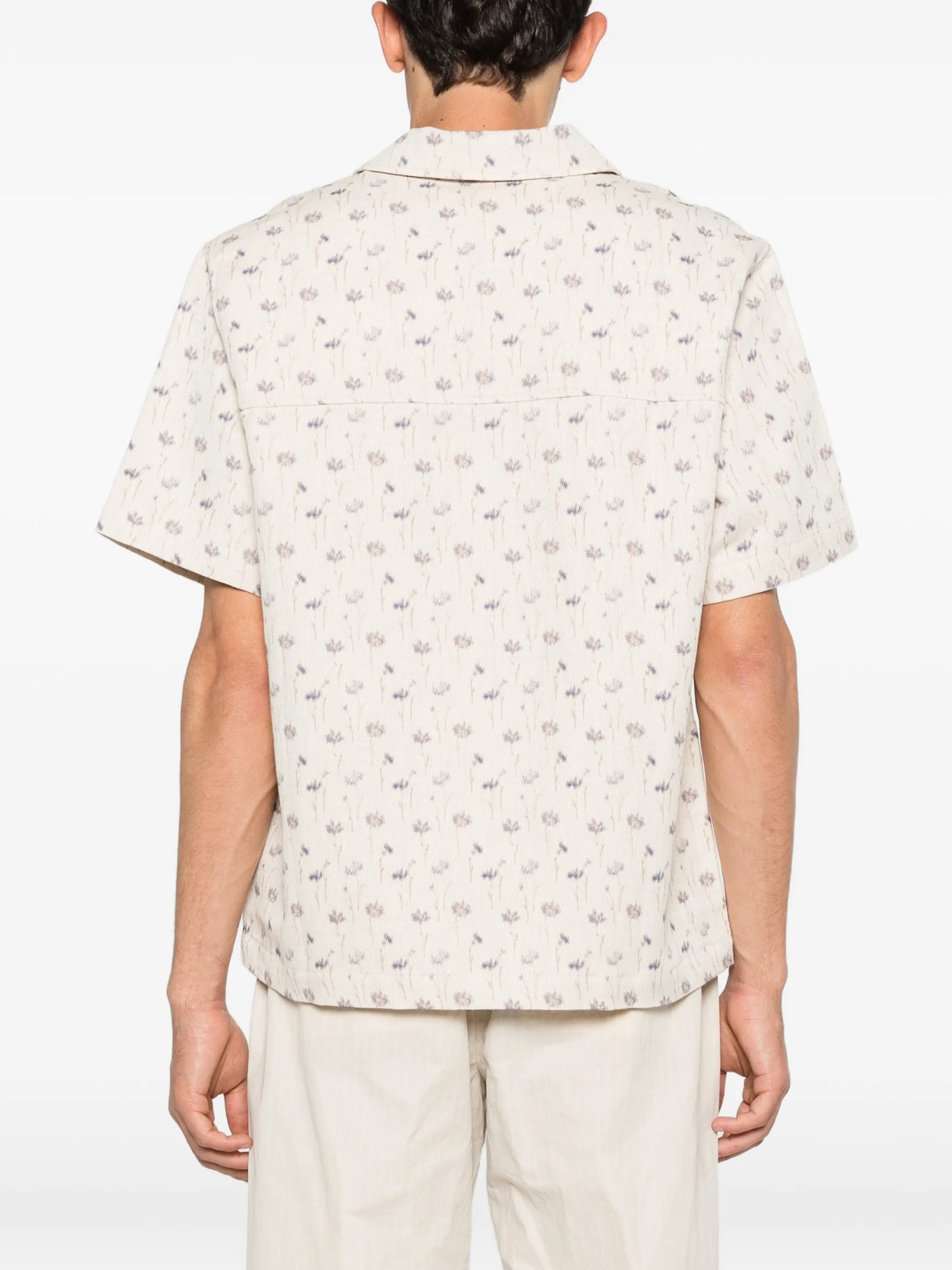 Salvi floral field short-sleeve shirt