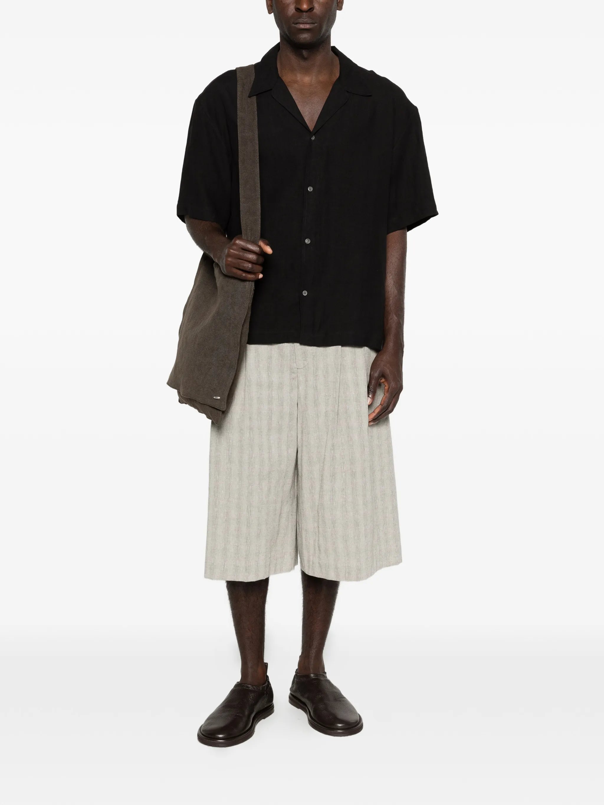 short-sleeve linen shirt