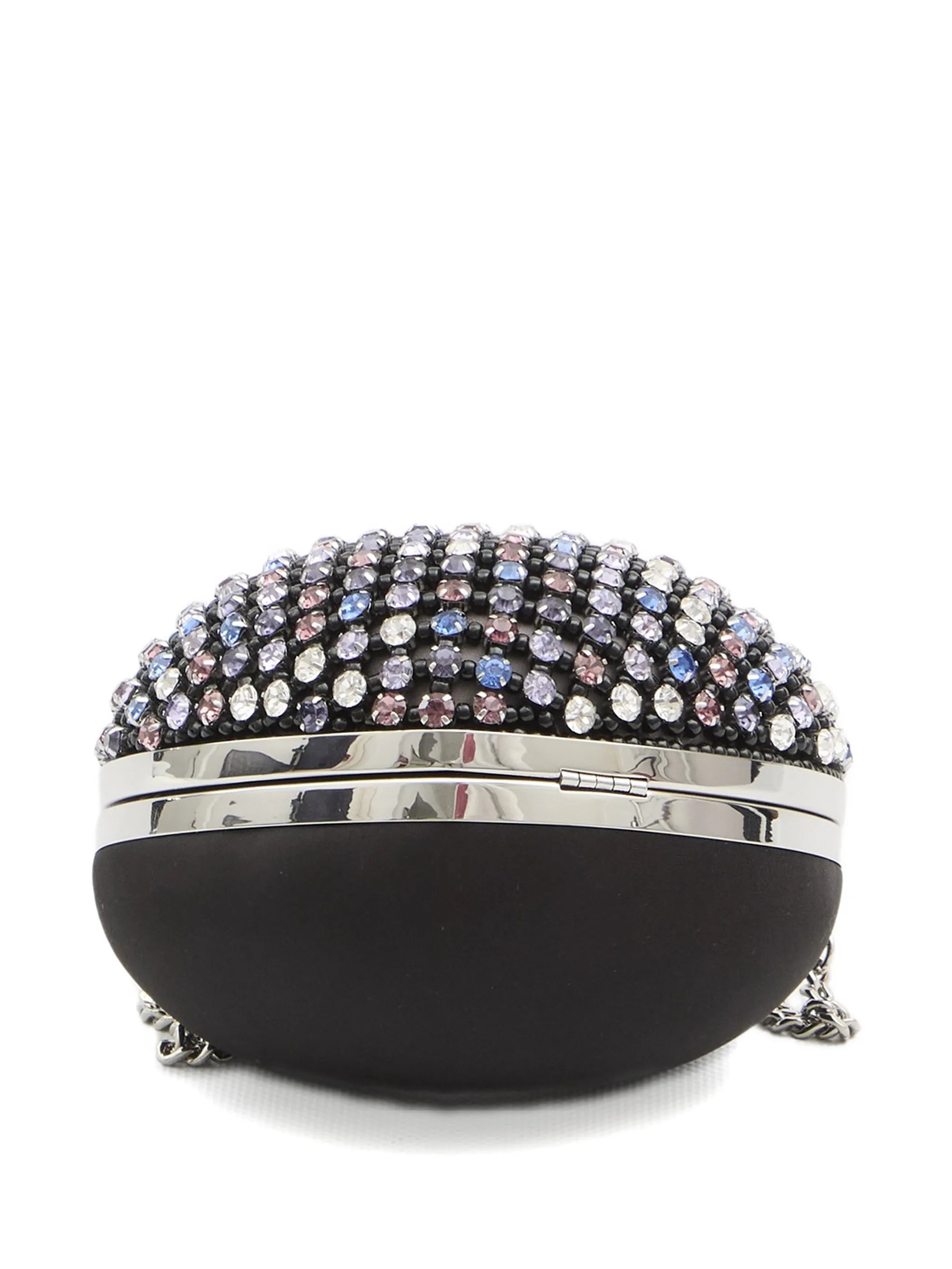 crystal-embellished heart clutch bag
