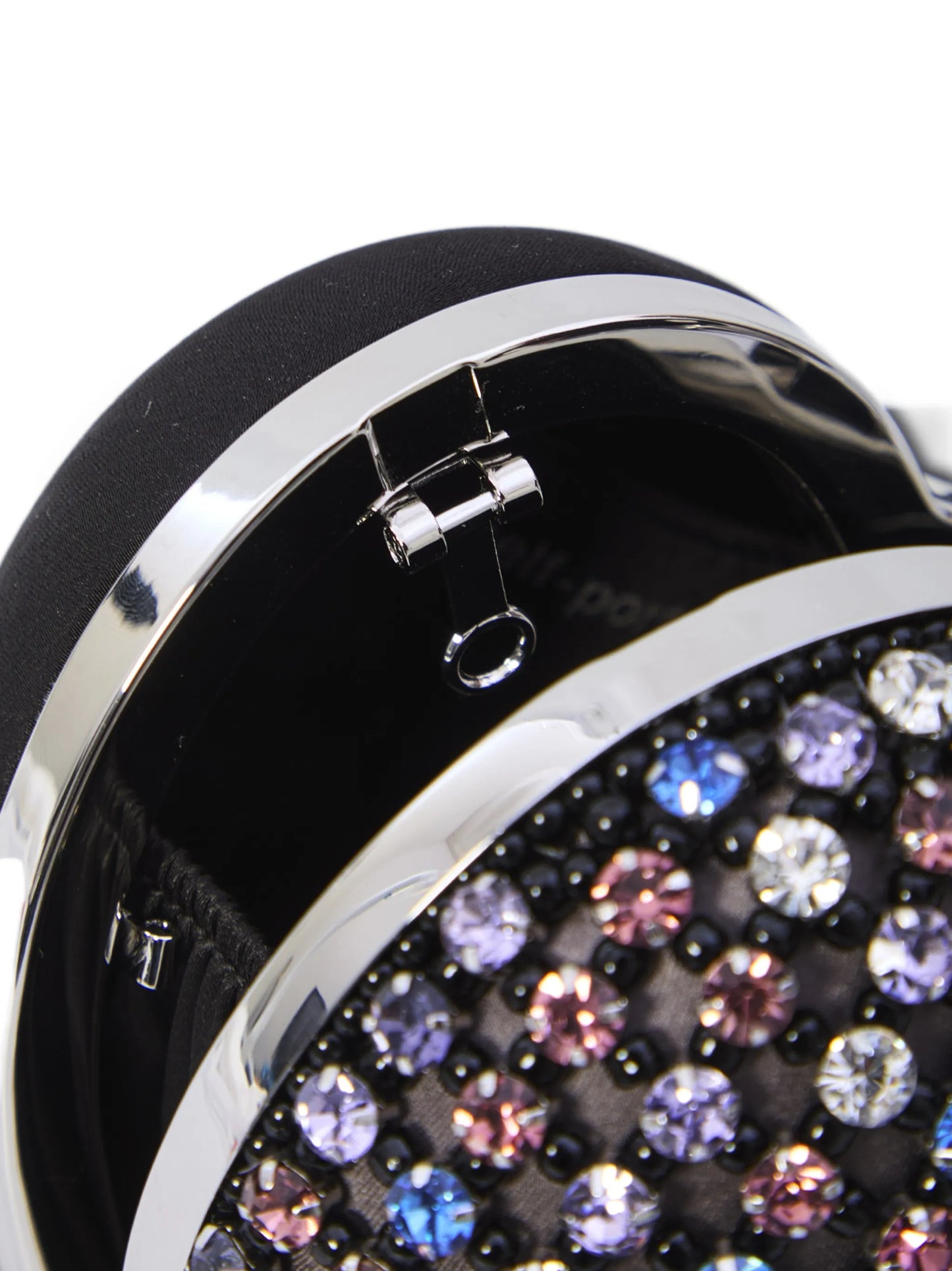 crystal-embellished heart clutch bag