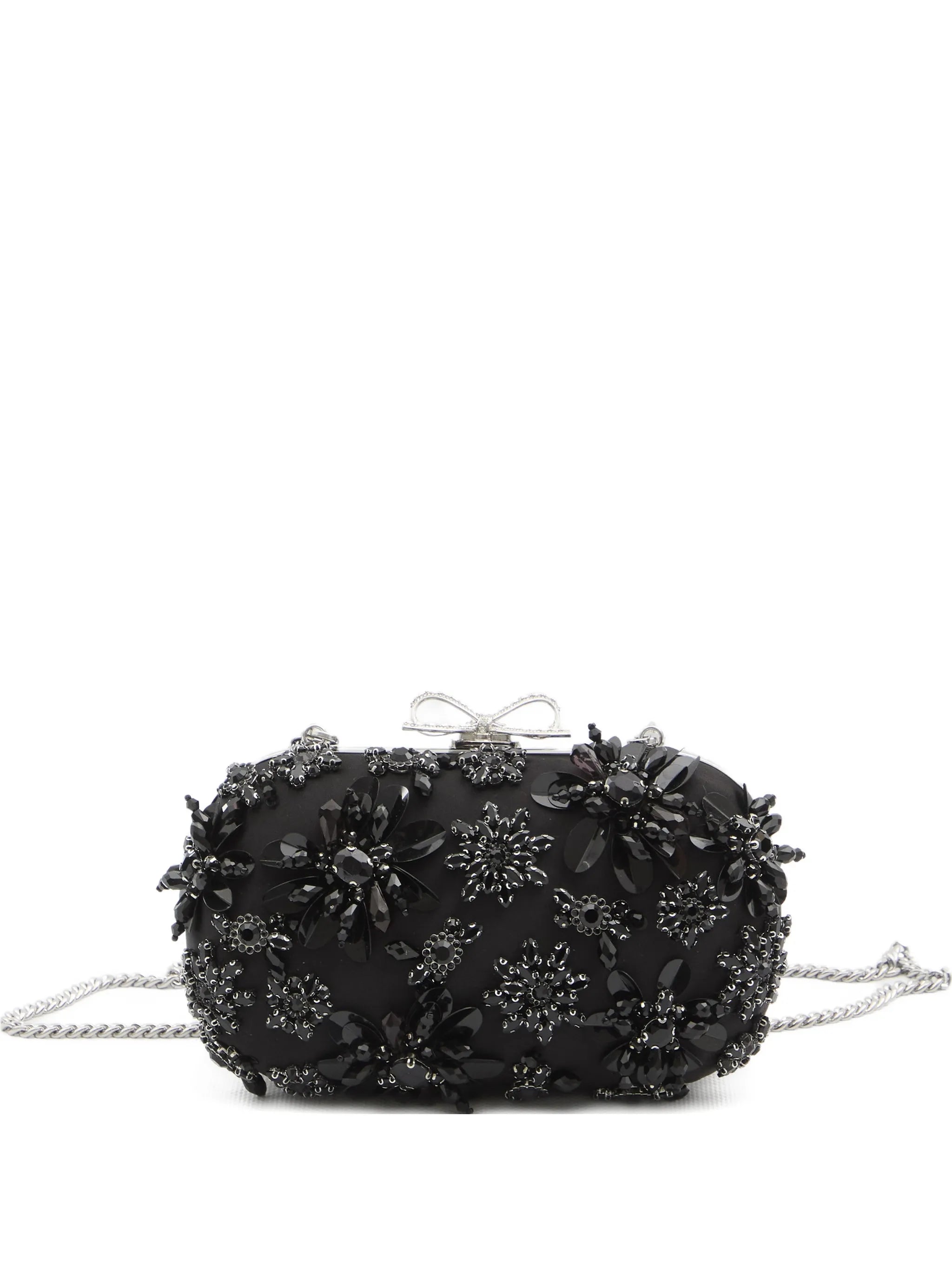 floral crystal clutch bag