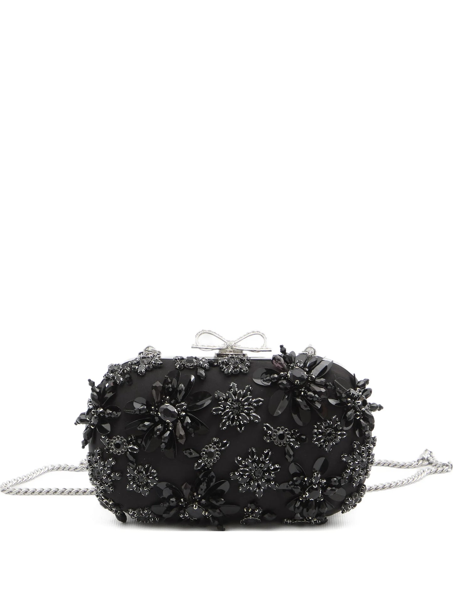 floral crystal clutch bag