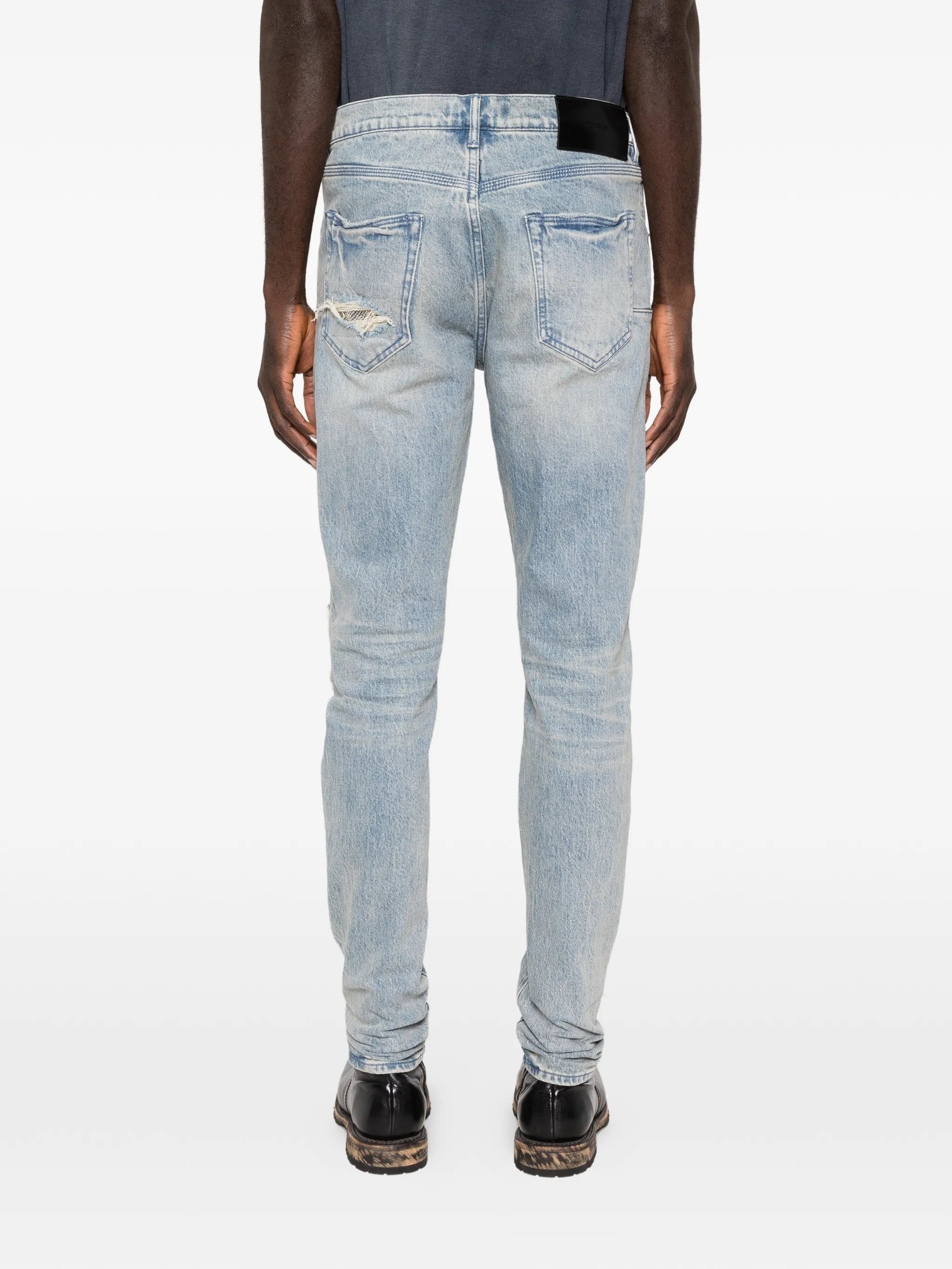 sequin-embellished denim jeans