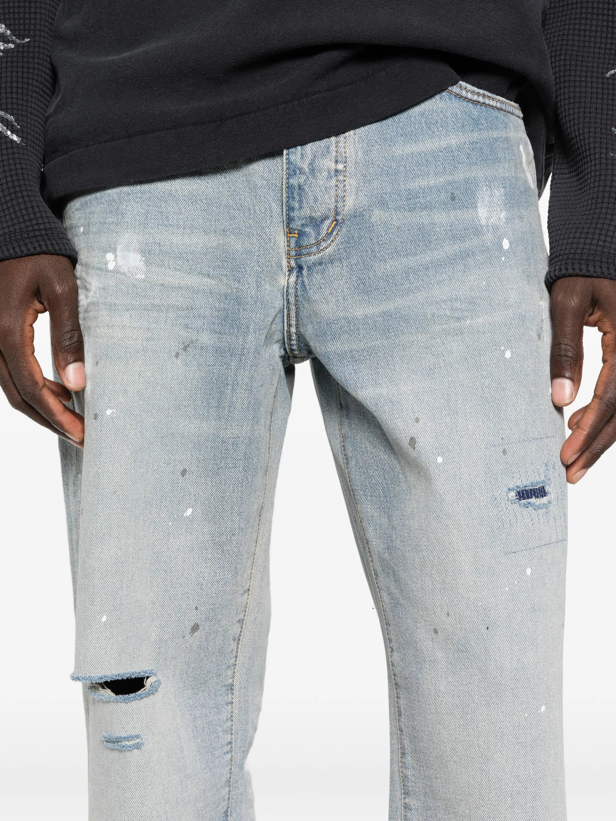painted distressed jeans