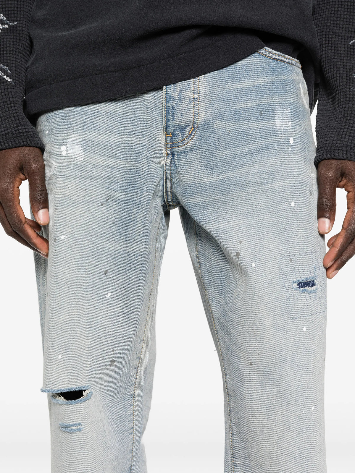 painted distressed jeans