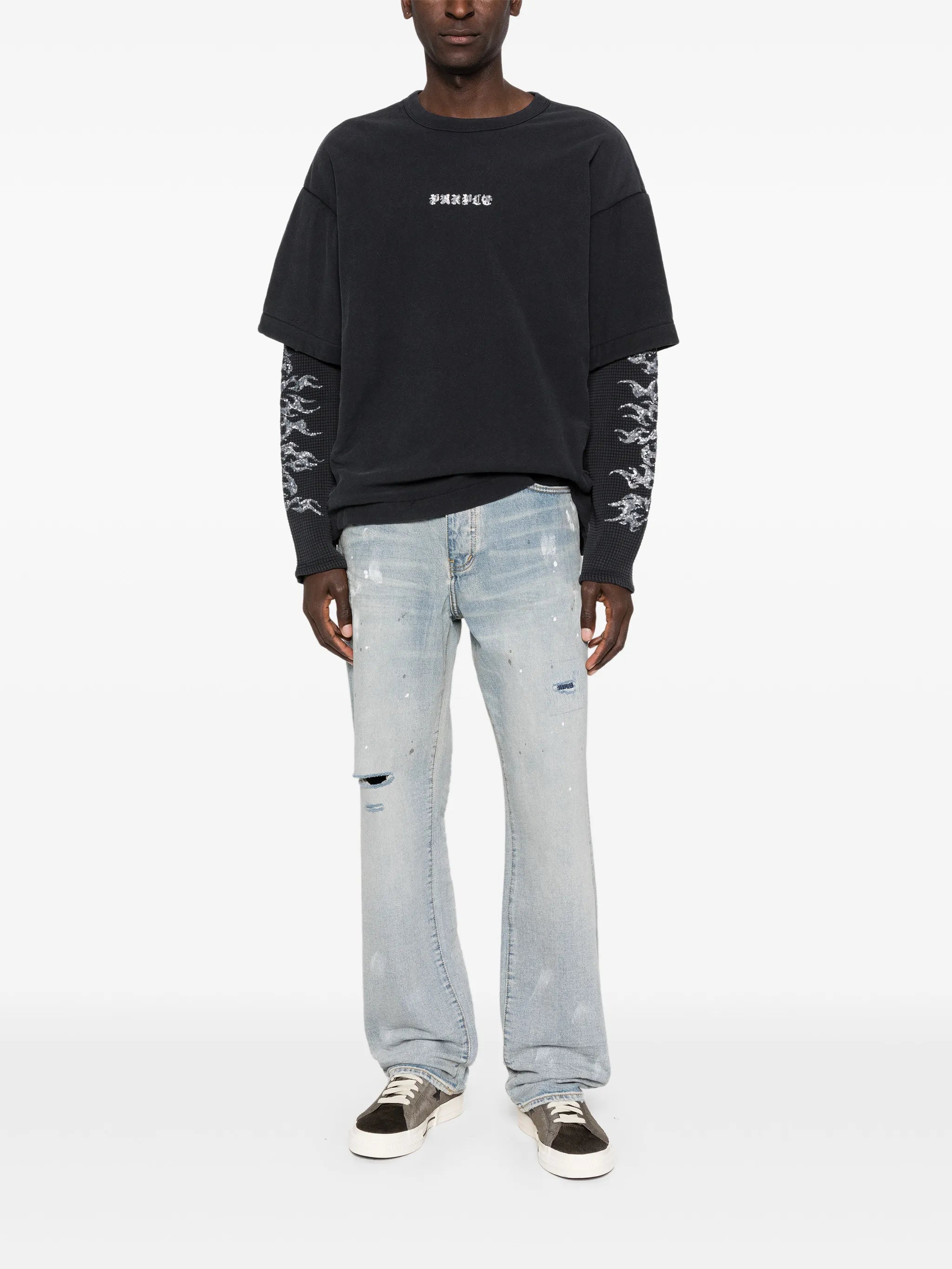 painted distressed jeans