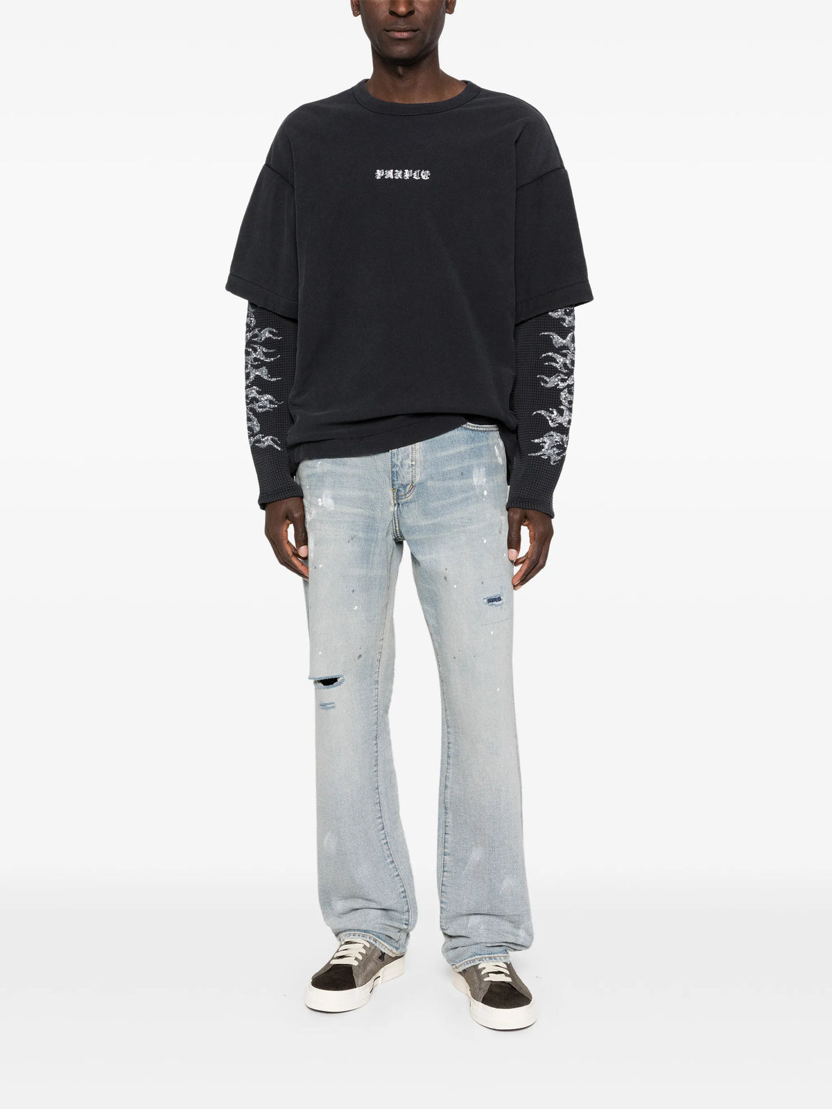 painted distressed jeans
