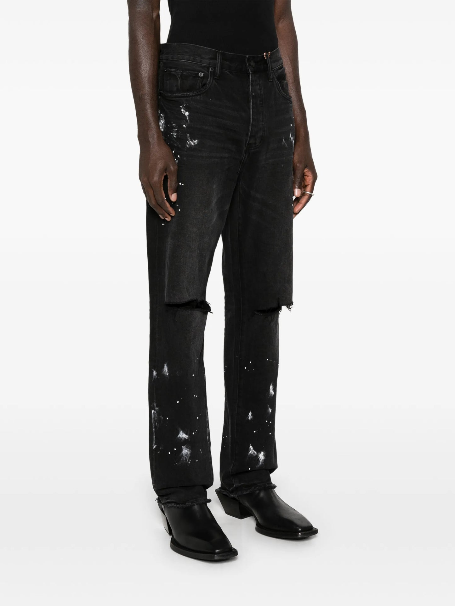 ripped paint jeans