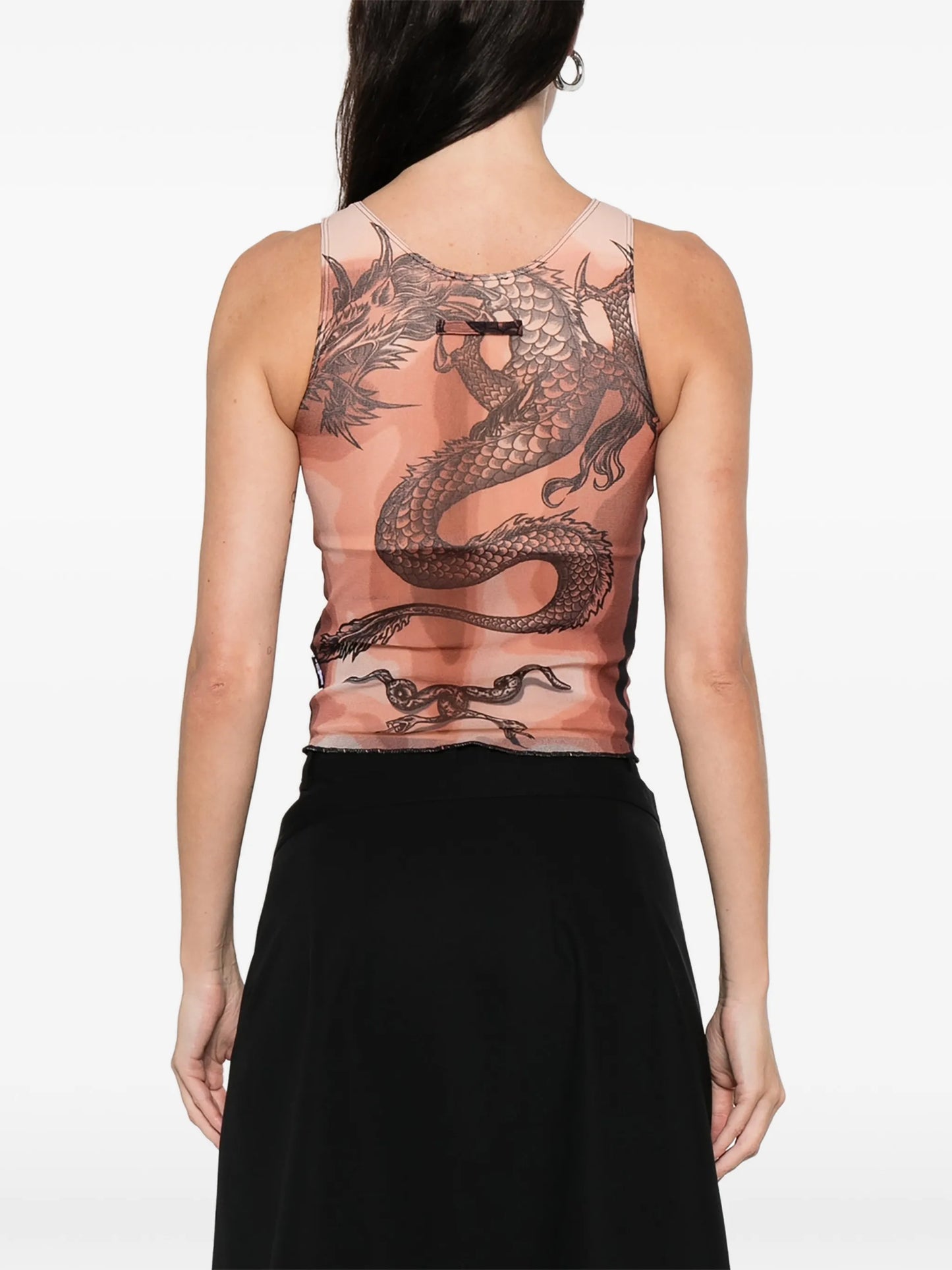 graphic-print tank top