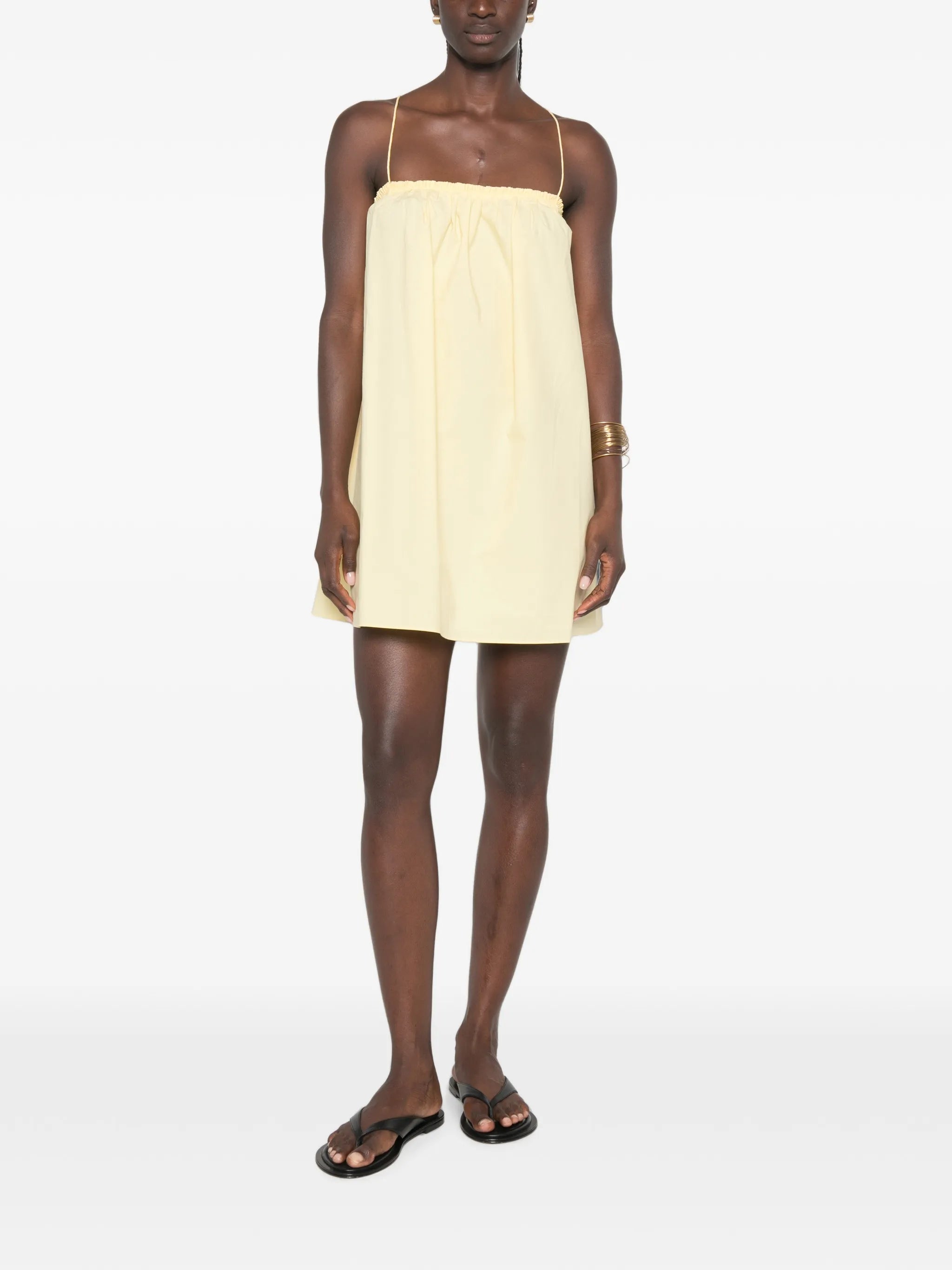 frill-trim mini dress